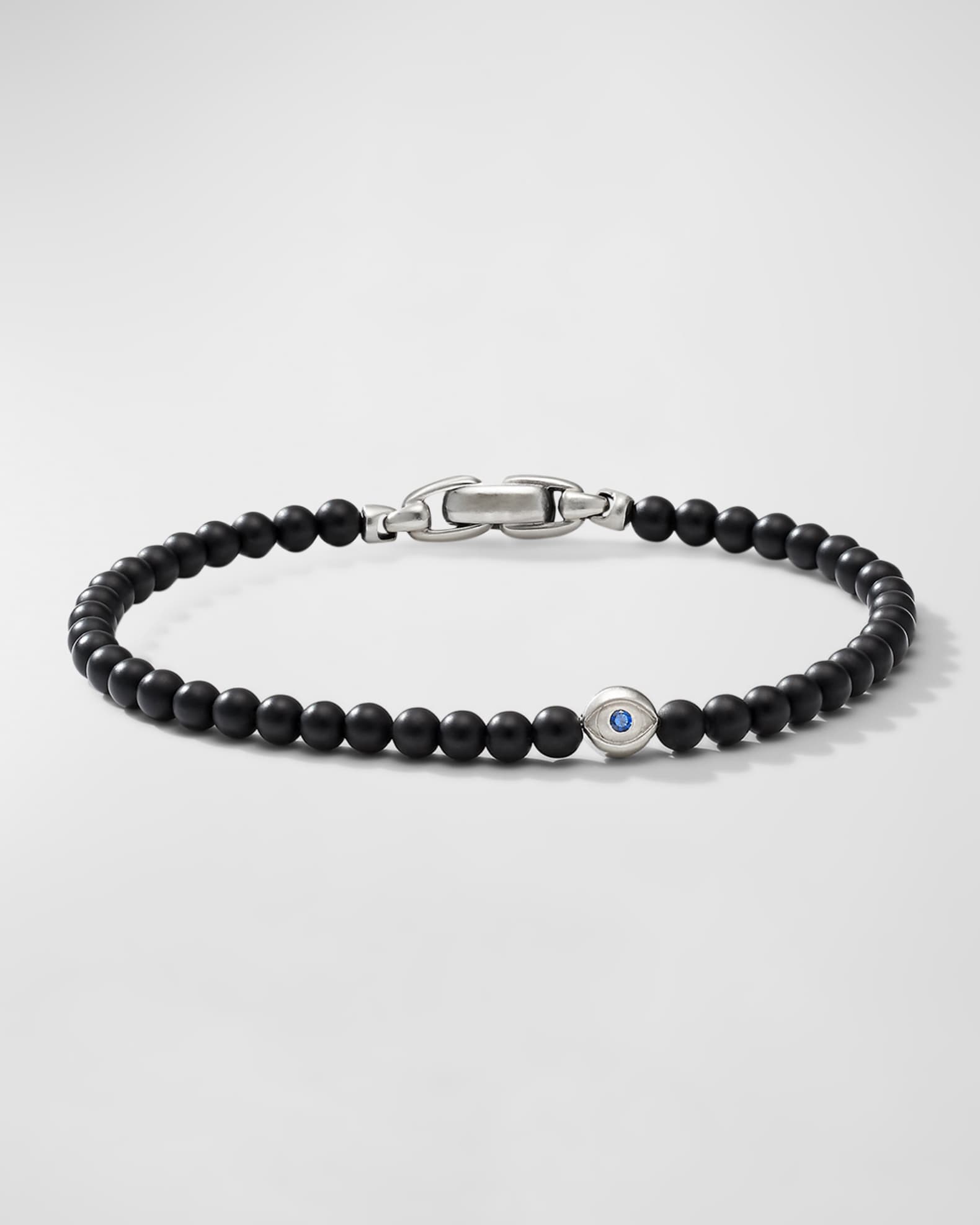 4mm Men's Spiritual Bead Evil Eye Bracelet 0