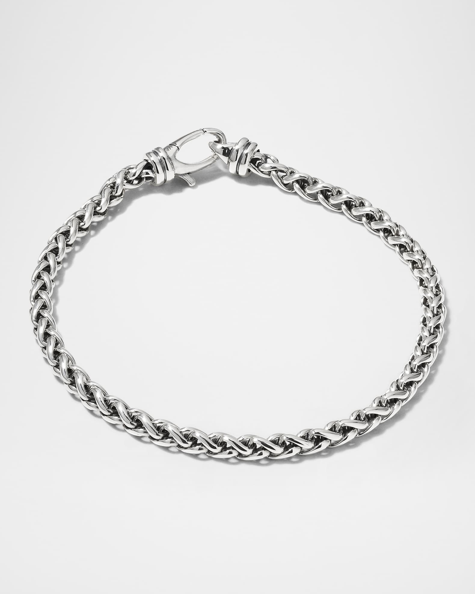 David Yurman Men's Wheat Chain Bracelet in Silver, 4mm