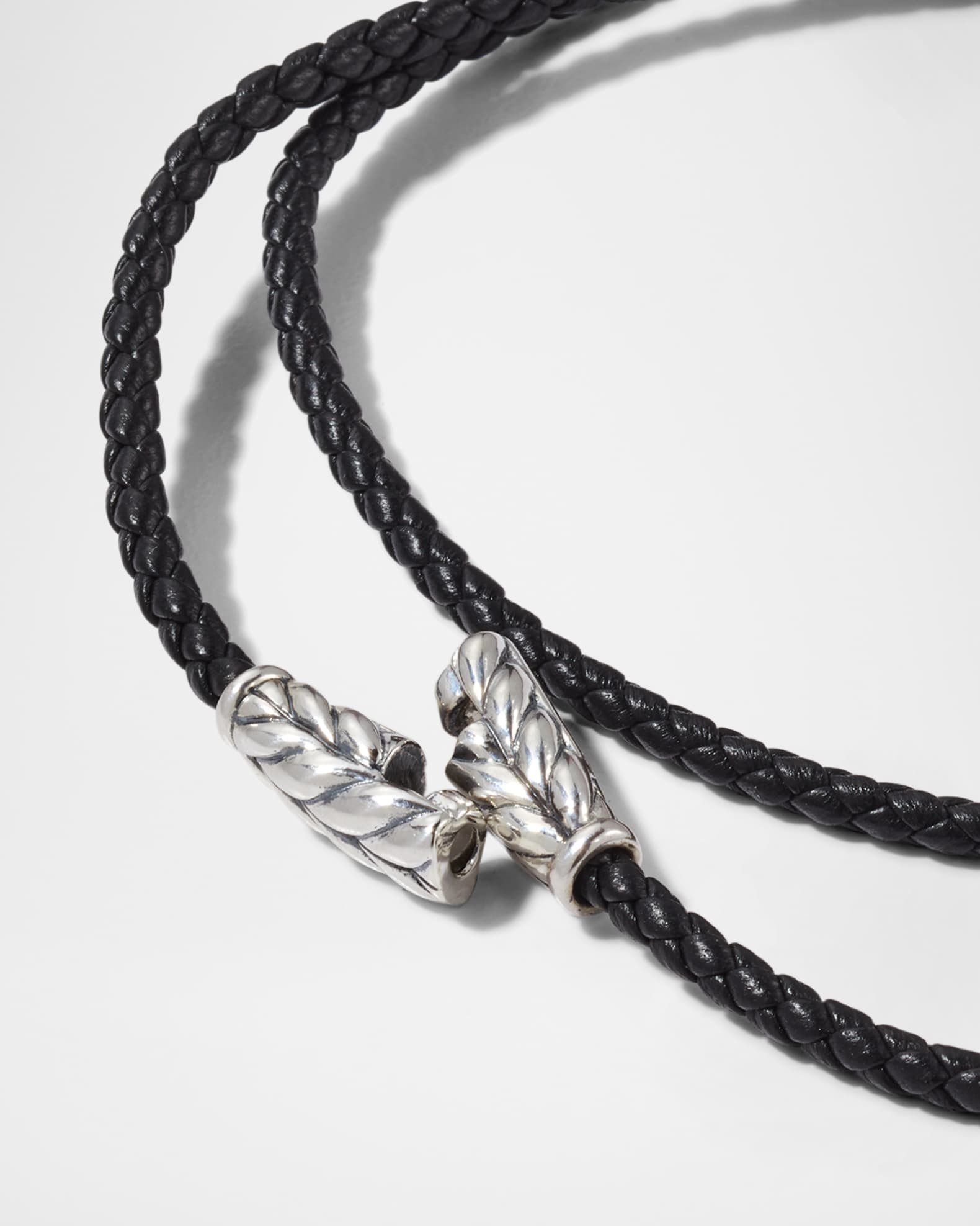 David Yurman Men's Leather Triple Wrap Bracelet, 3mm Neiman Marcus