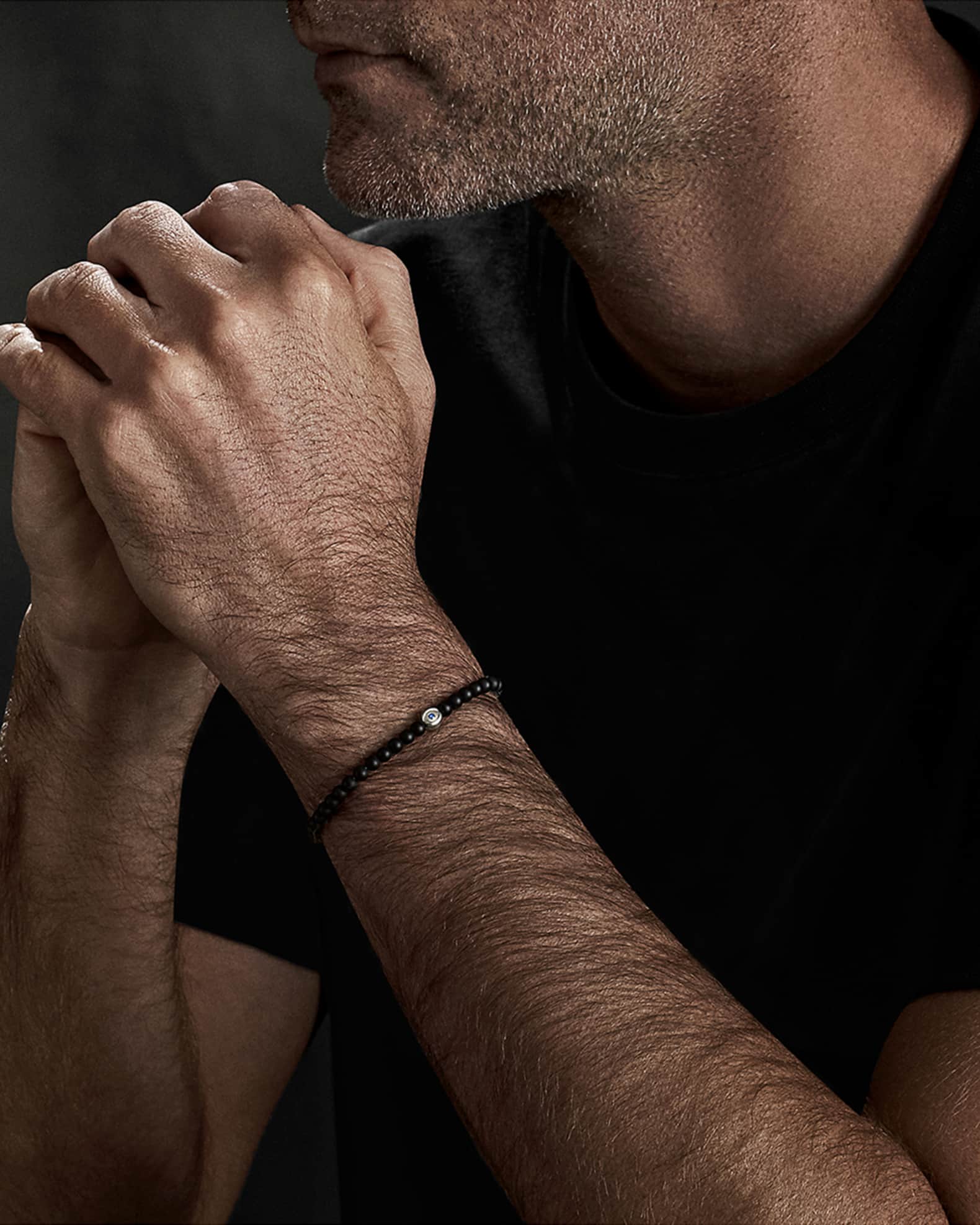 David Yurman Men's Spiritual Bead Evil Eye Bracelet with Gemstones in ...