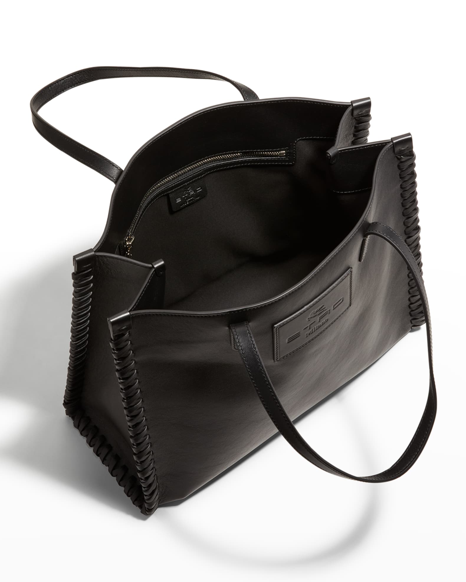 Etro Globetrotter Leather Shopping Tote Bag Neiman Marcus