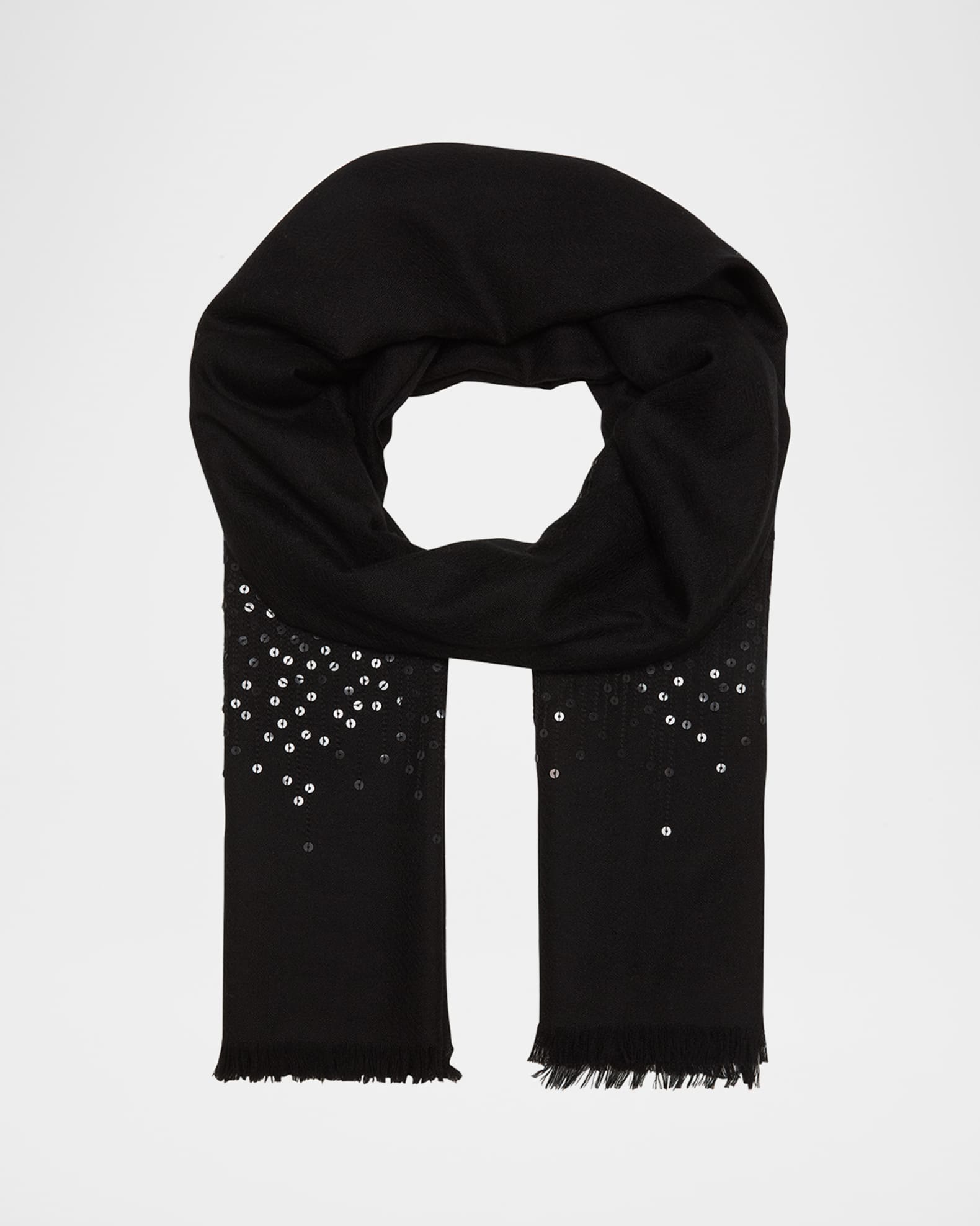 Lightweight Cashmere Sequin Scarf  0