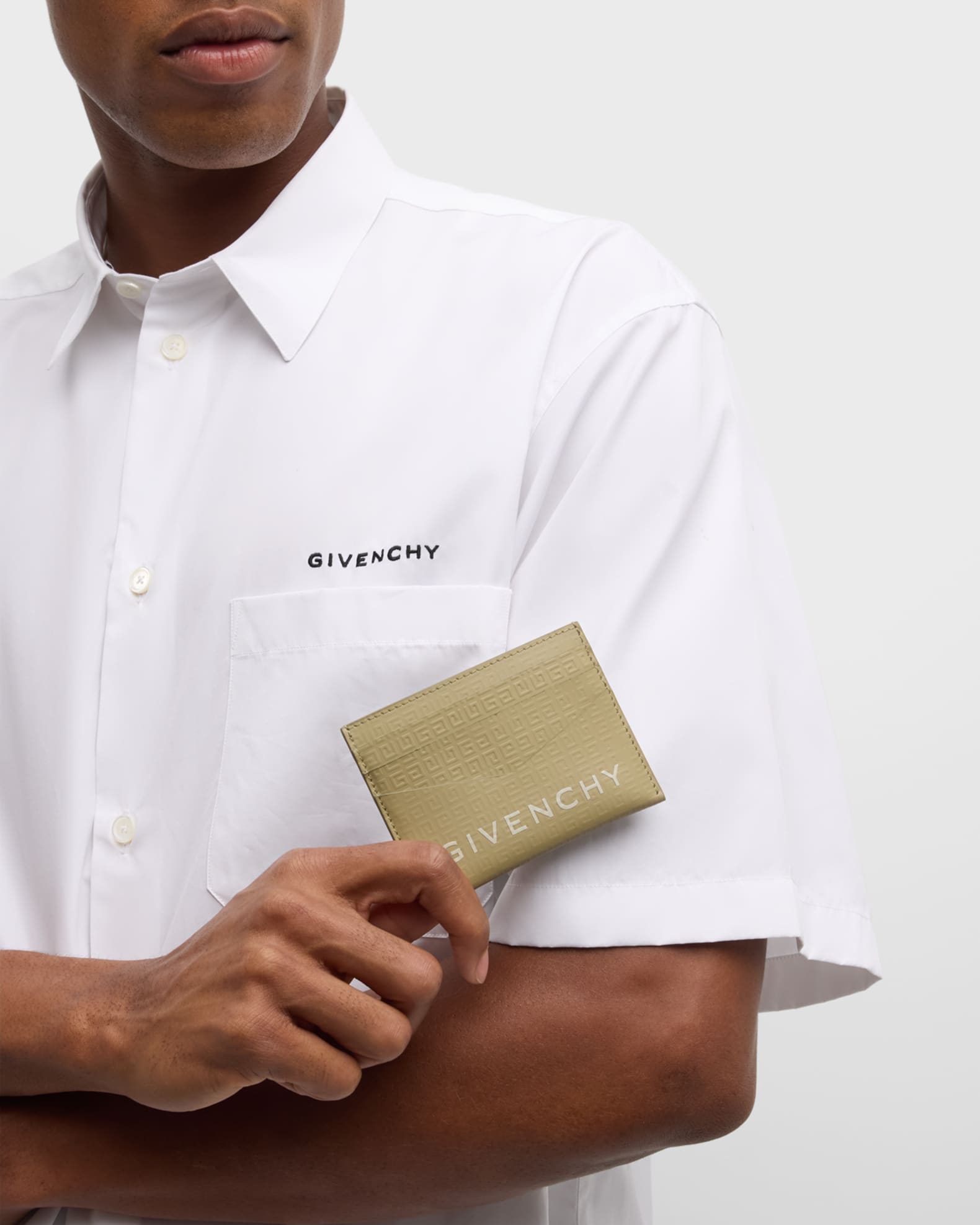Men's 4G-Embossed Logo Leather Card Holder 1