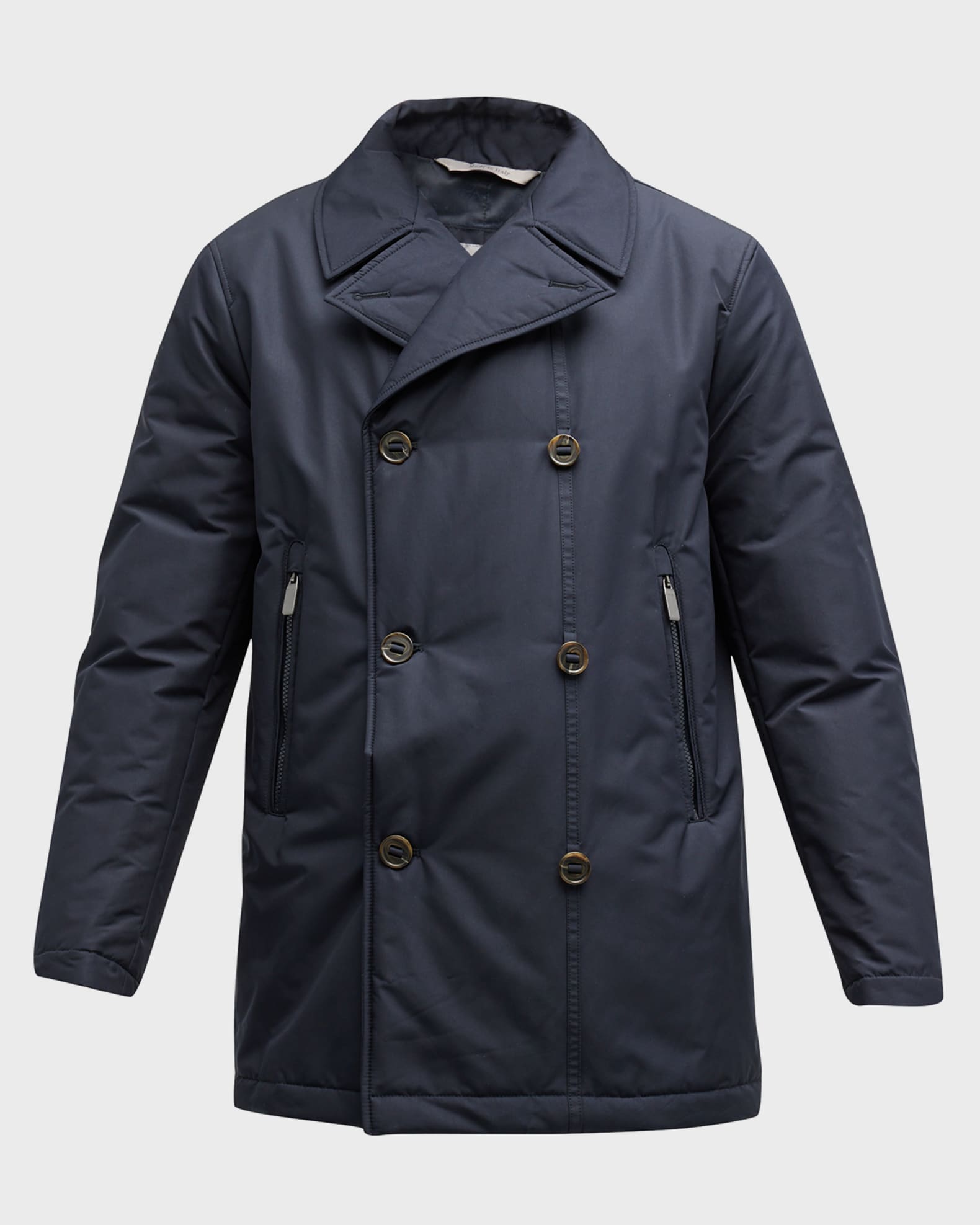 Canali Men's DoubleBreasted Peacoat Neiman Marcus