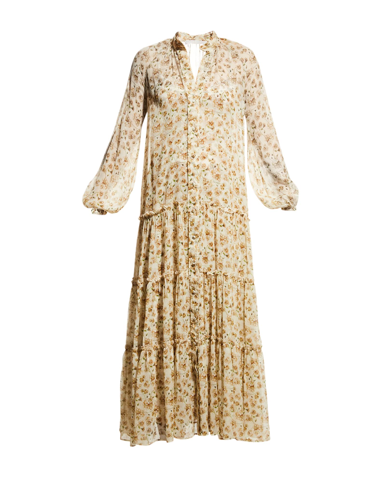 Mimosa Floral Lace Trim Organic Cotton Sleeveless Dress Arabesque