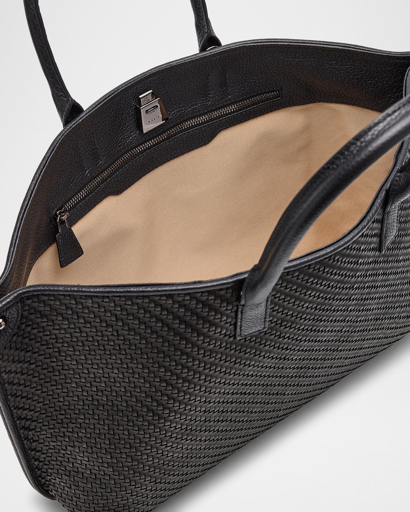 Akris Ai Small Plaid Braided Top-Handle Bag | Neiman Marcus