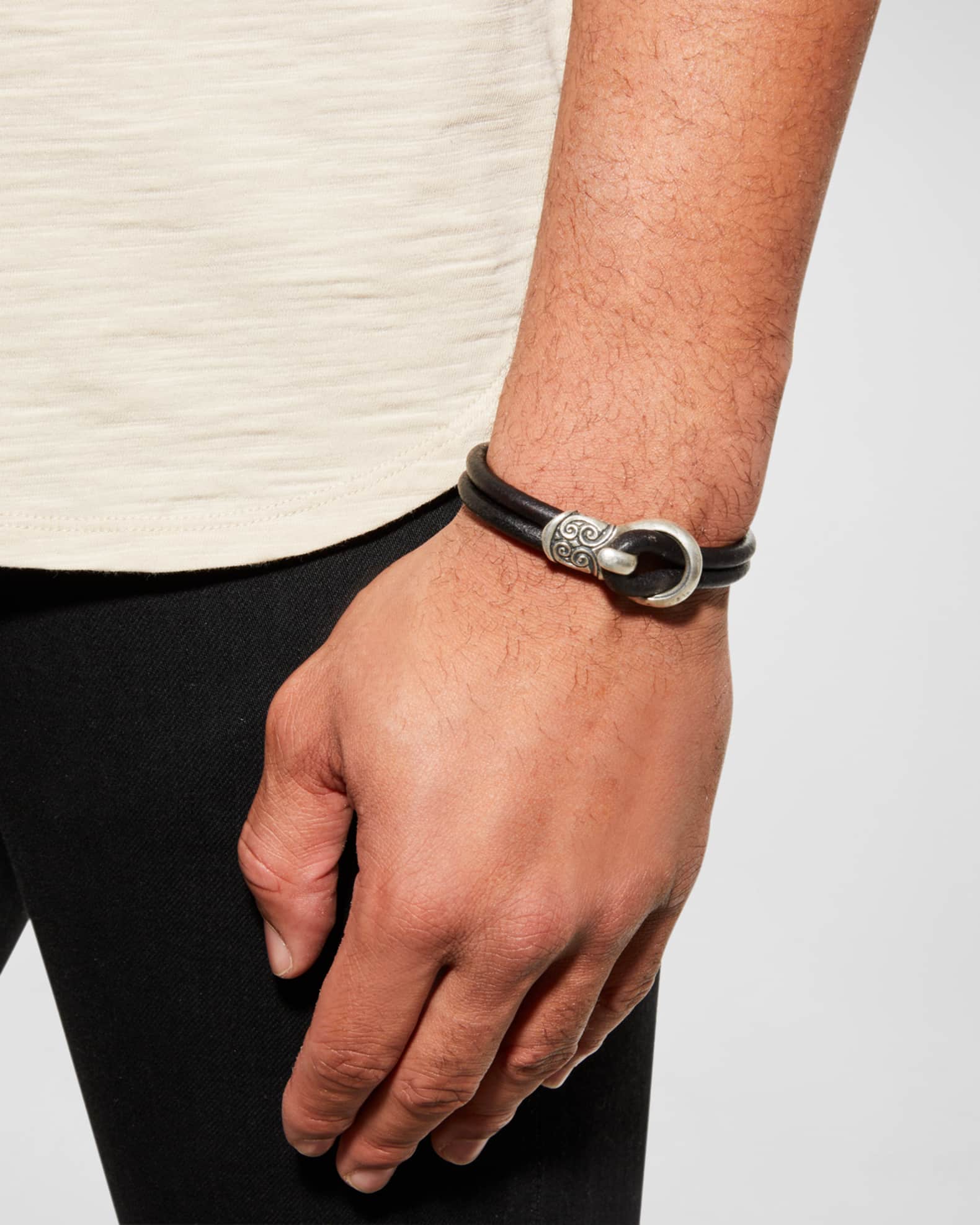 John varvatos leather bracelet on sale