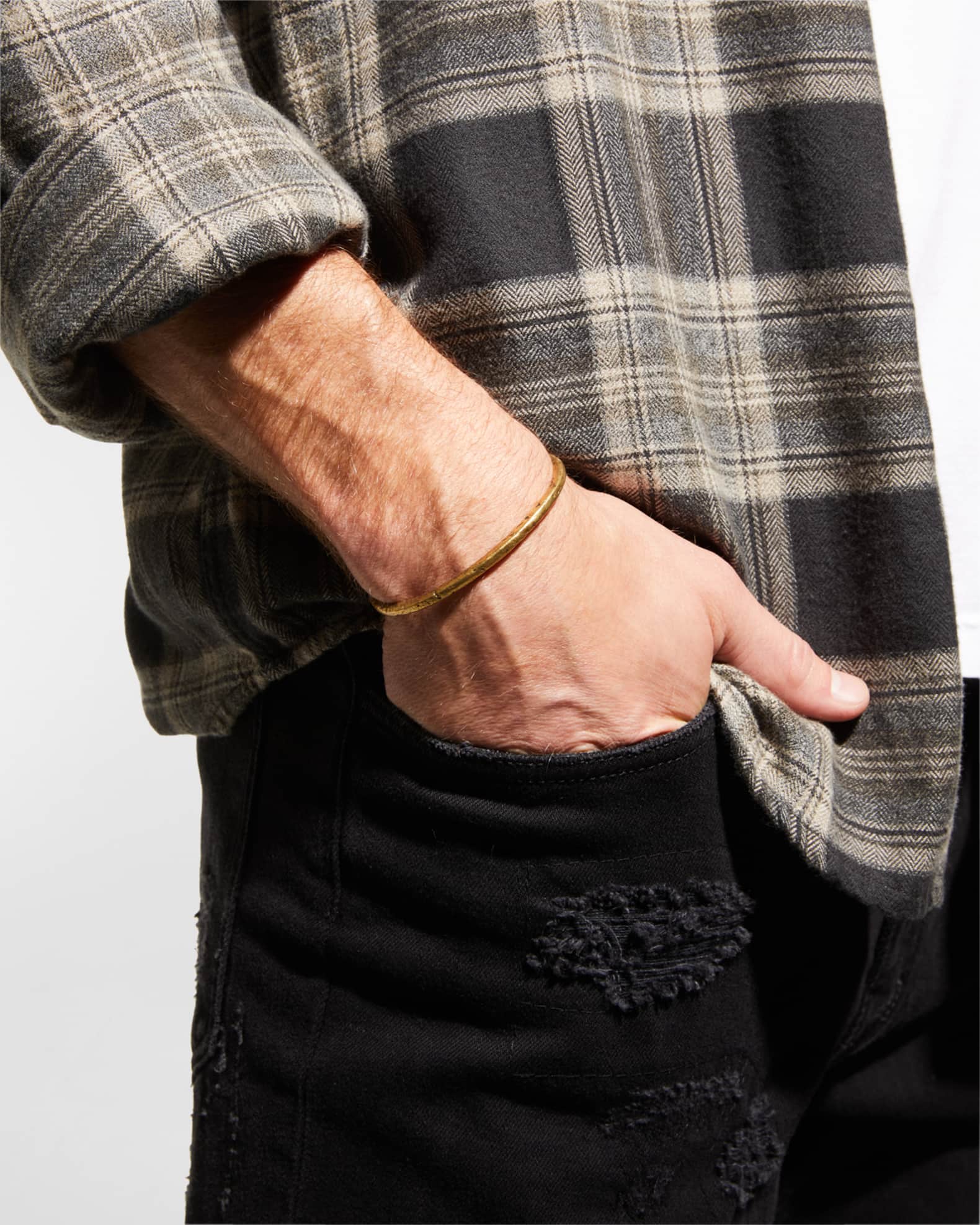 Men's Distressed Cuff Bracelet 1