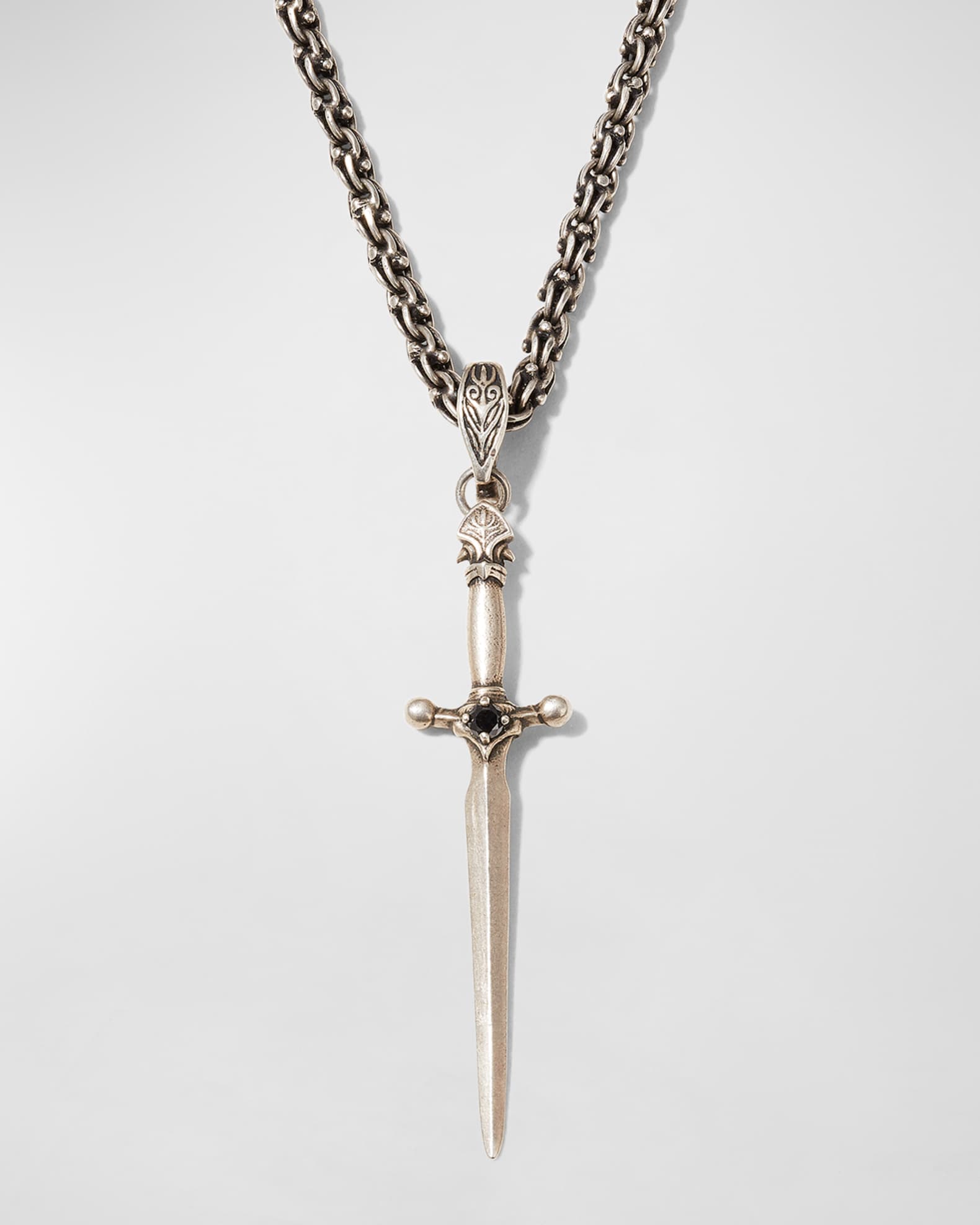 Men's Dagger Pendant Necklace  0
