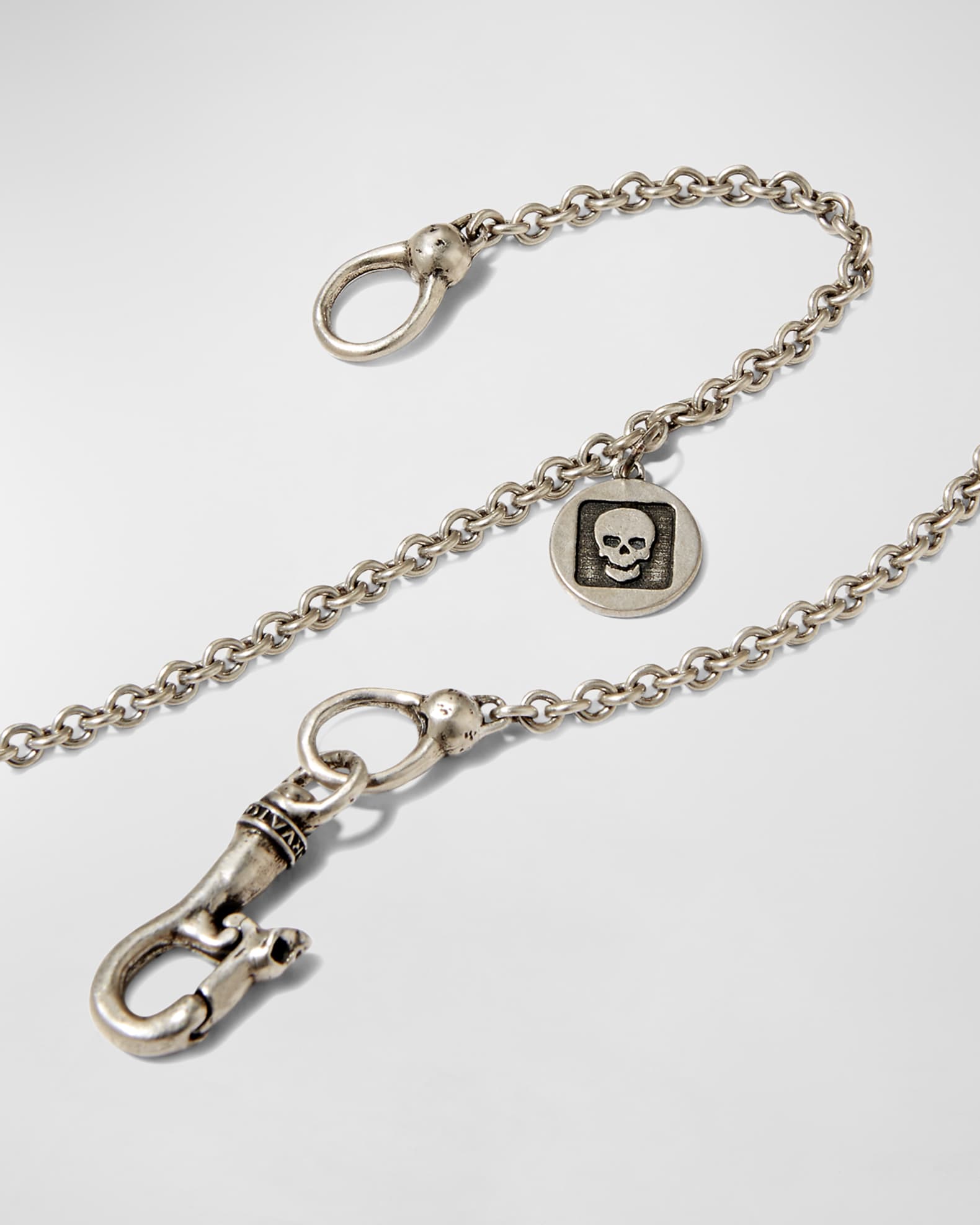 John Varvatos Men's Raven Turquoise Feather Pendant Necklace