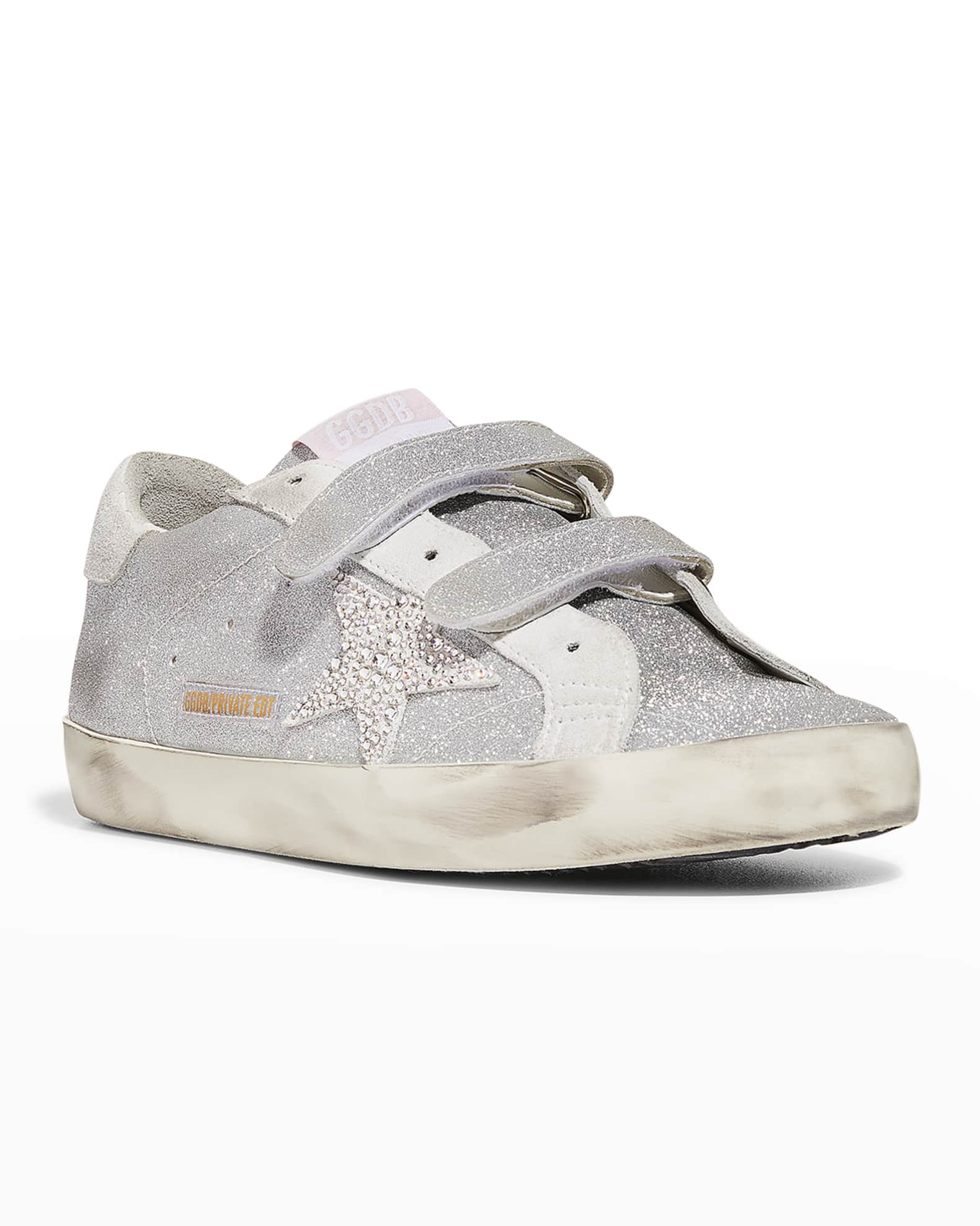 Golden Goose Superstar Old School Crystal Grip Sneakers | Neiman 