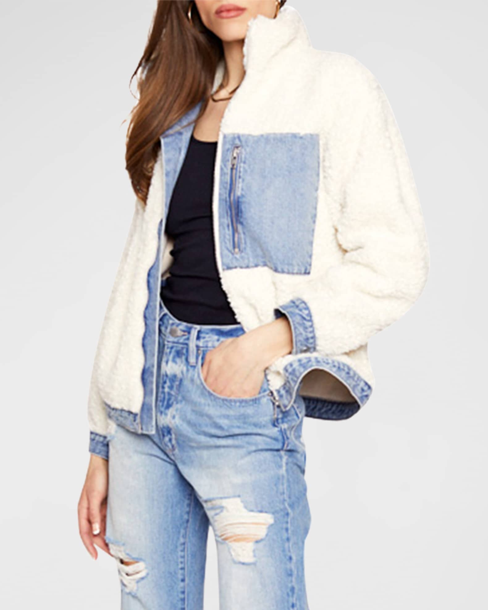 Blue Revival Apres Ski Jacket in Angel Falls Off White White L