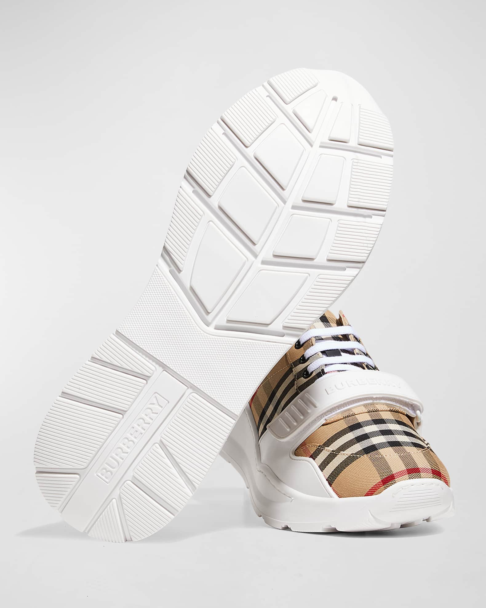 Burberry vintage check cotton sneakers mens clearance