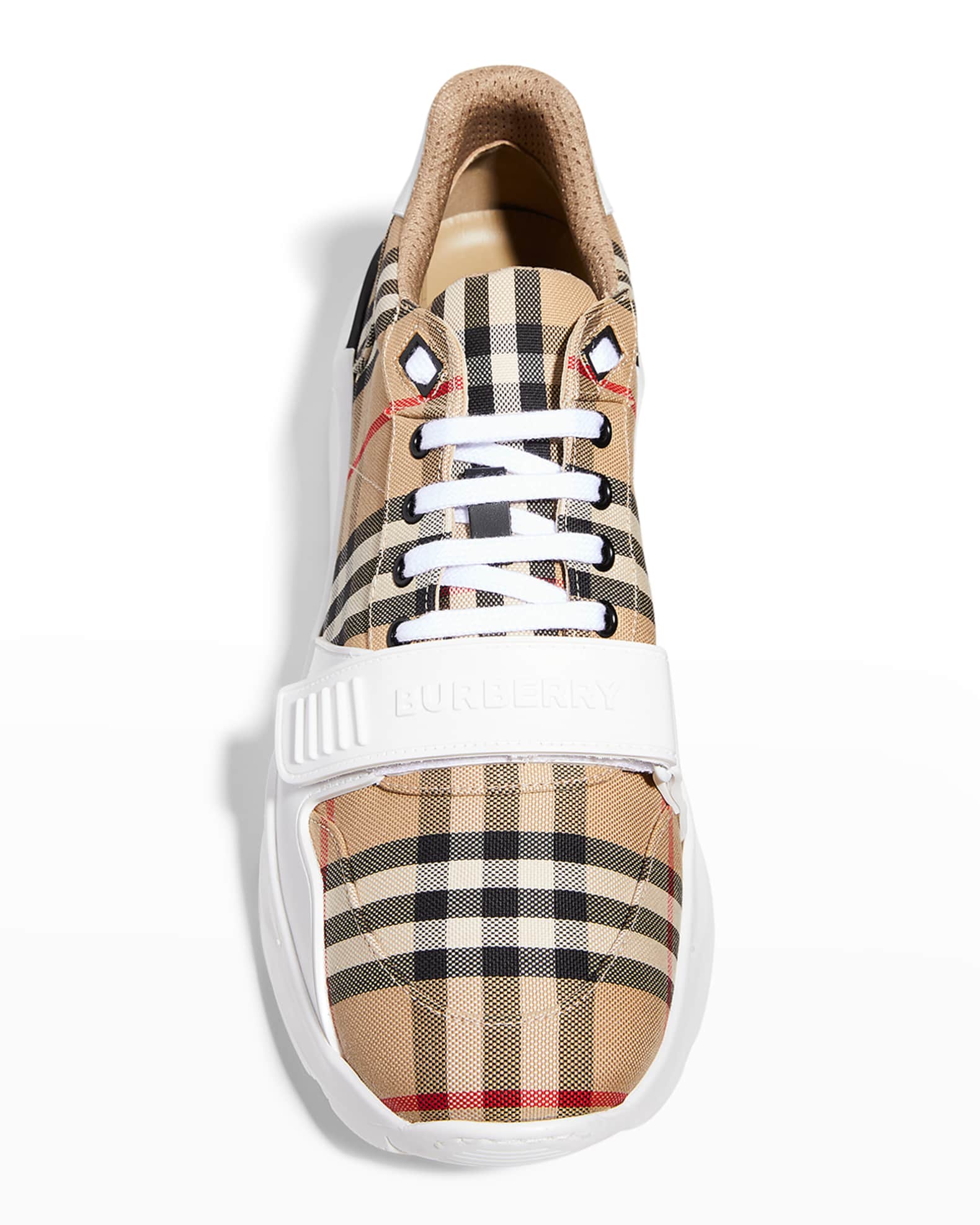 Burberry Men's Check Low-Top Sneakers | Neiman Marcus