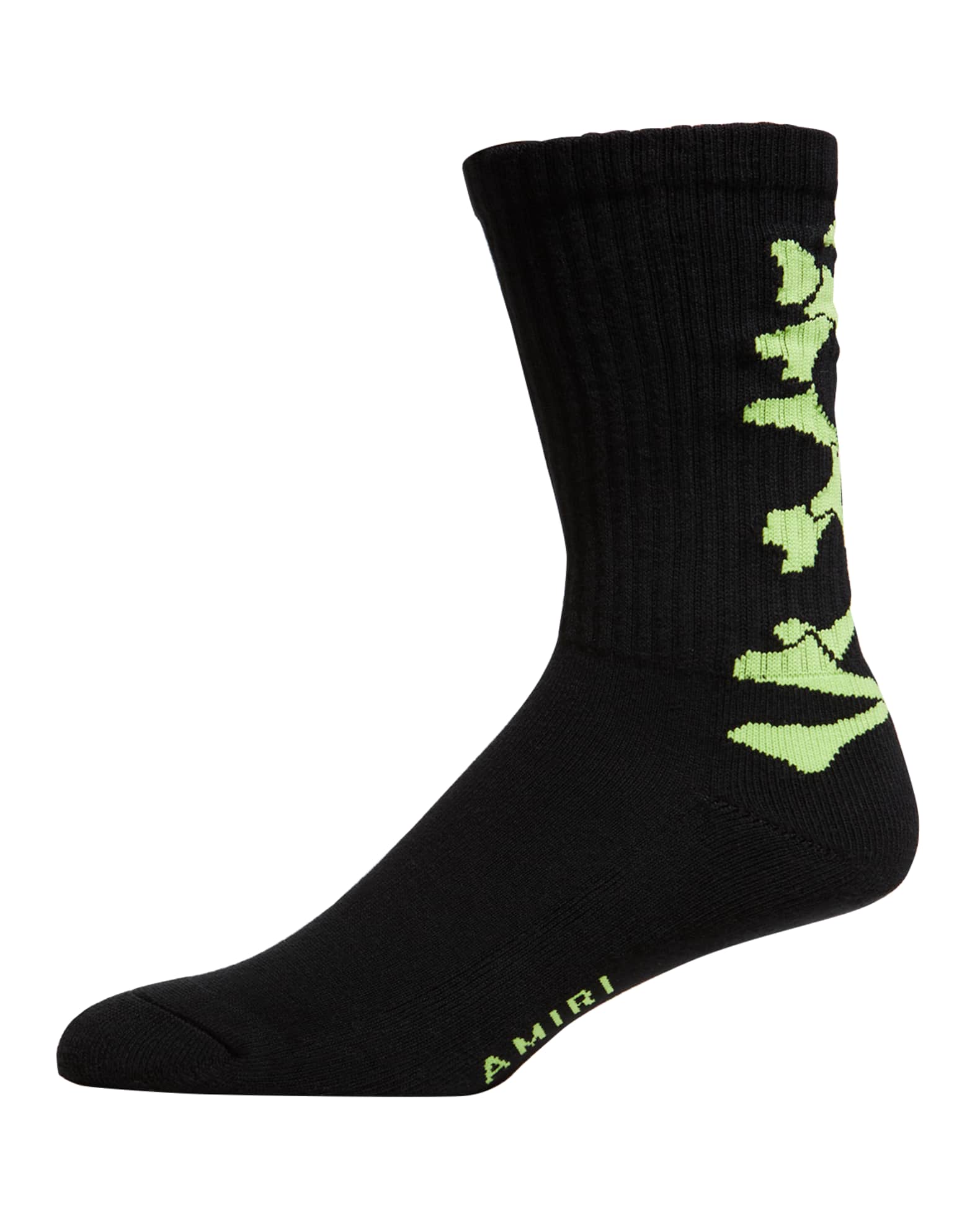 Amiri Men's Stacked Bones Crew Socks Neiman Marcus