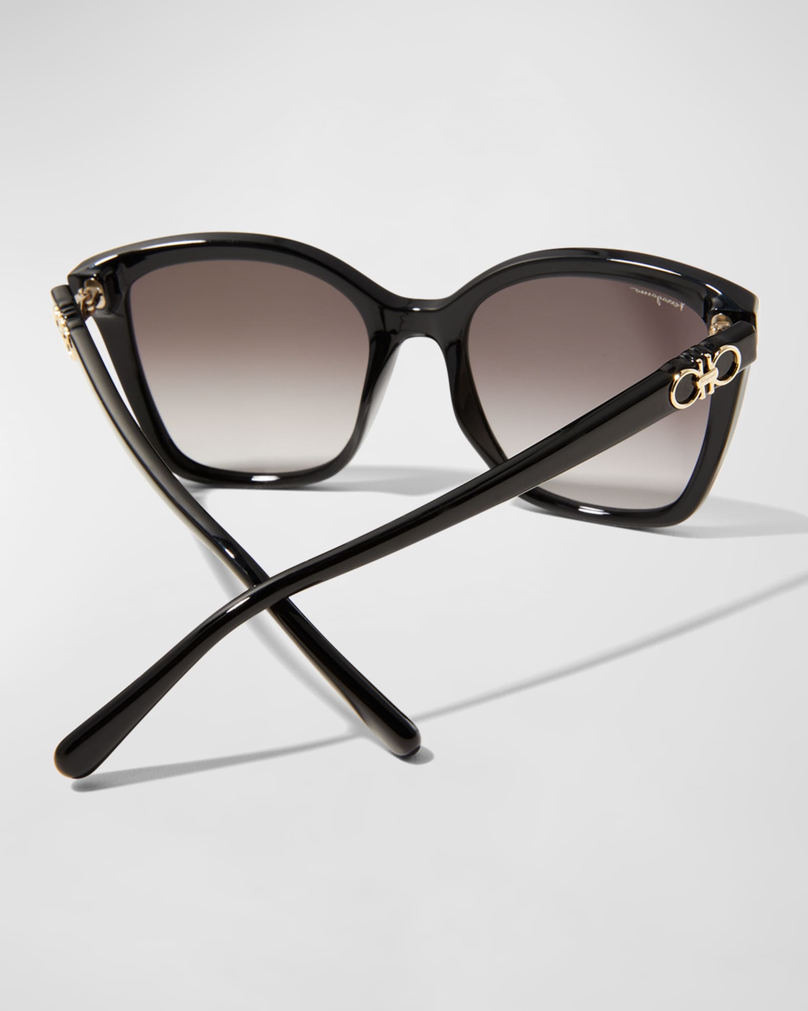 Ferragamo Gancini Square Injection Plastic Sunglasses