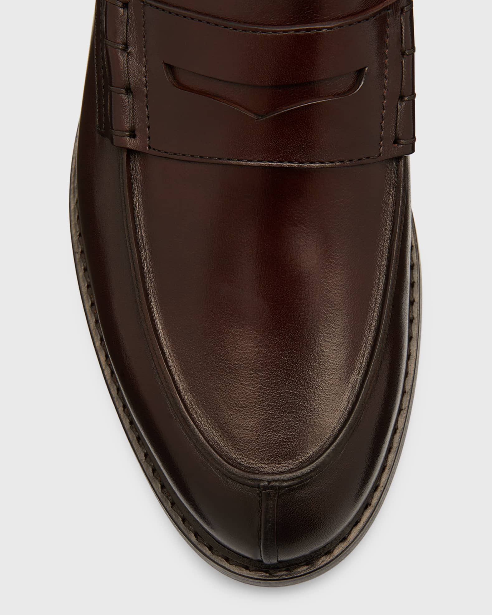 Tresmode Cosc Brown Men's Leather Penny Loafers