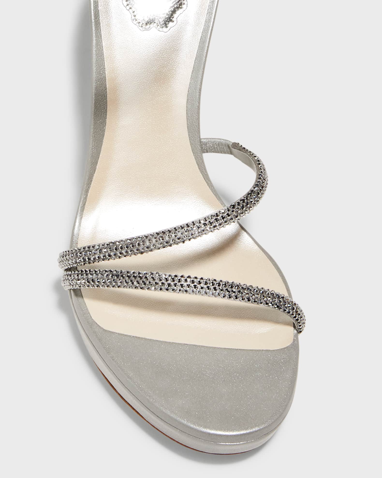 Rene Caovilla Strass Snake-Wrap Platform Sandals | Neiman Marcus