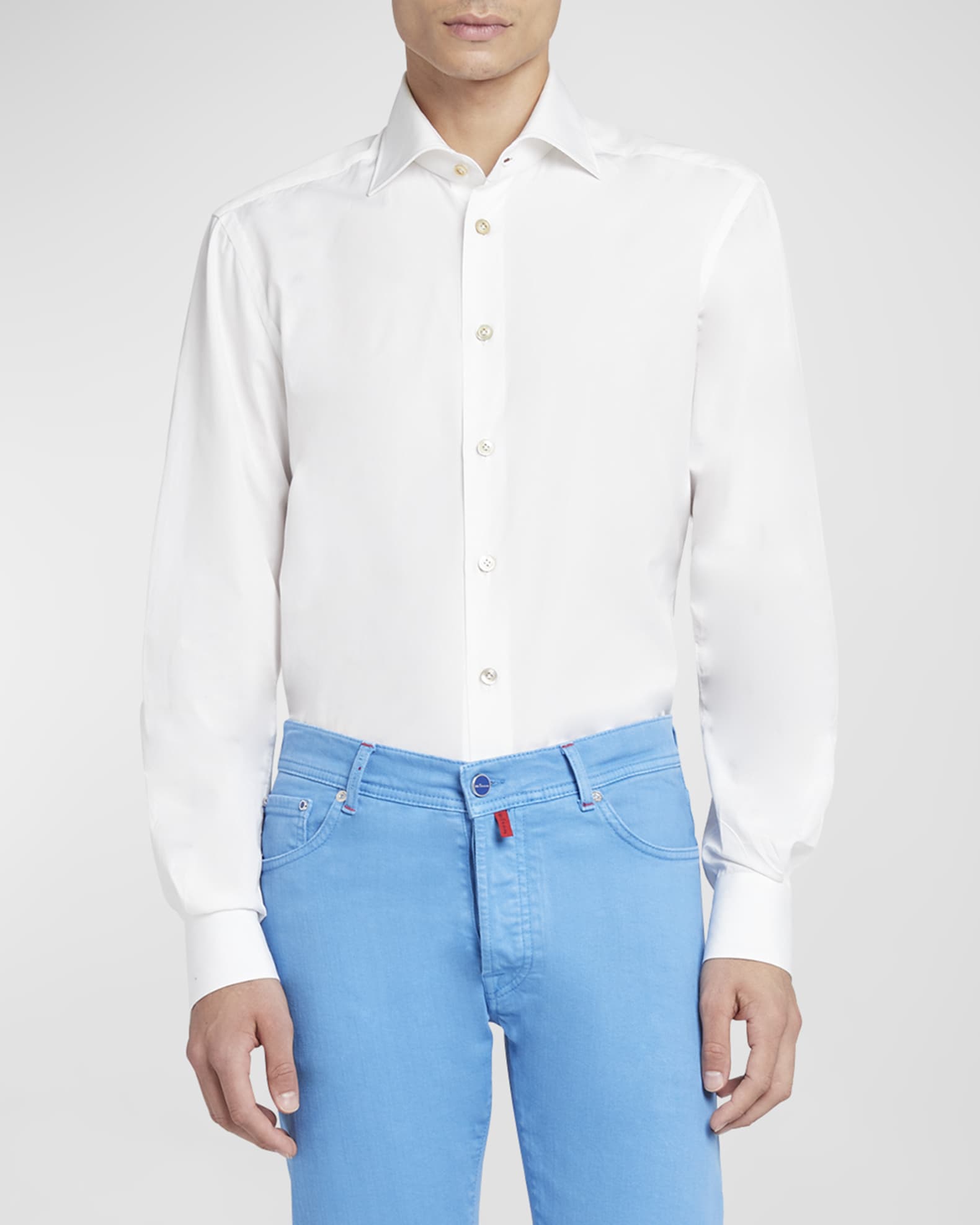 Men's Solid Twill Dress Shirt 1