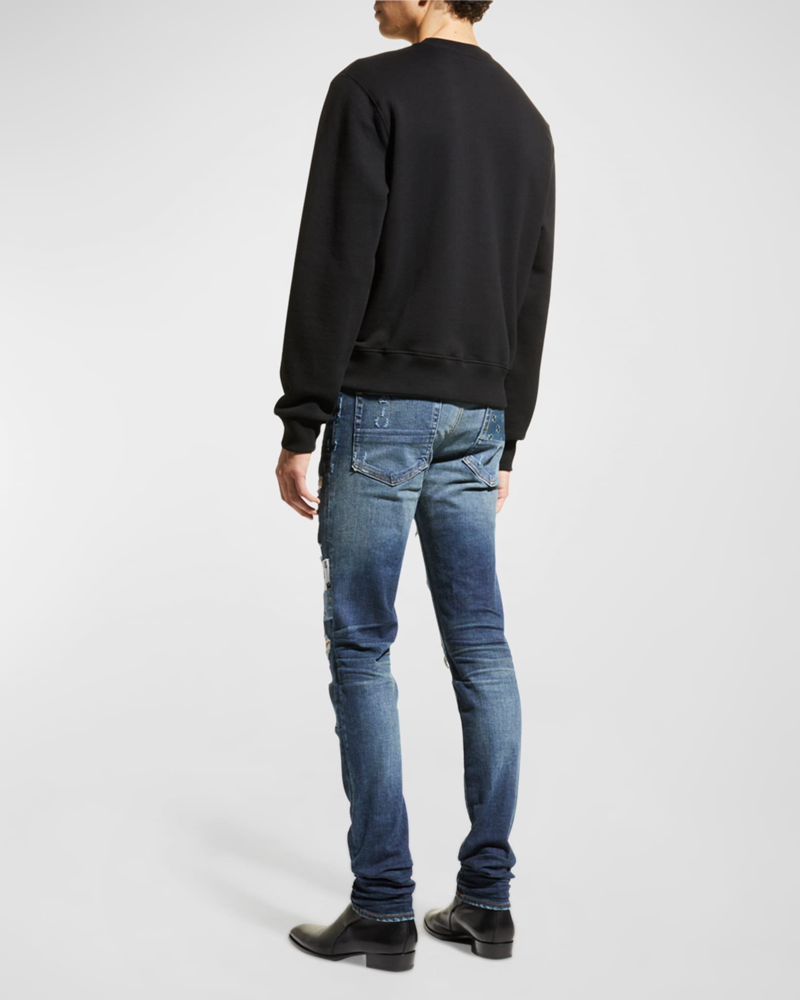 Ripped skinny jeans hotsell with patches