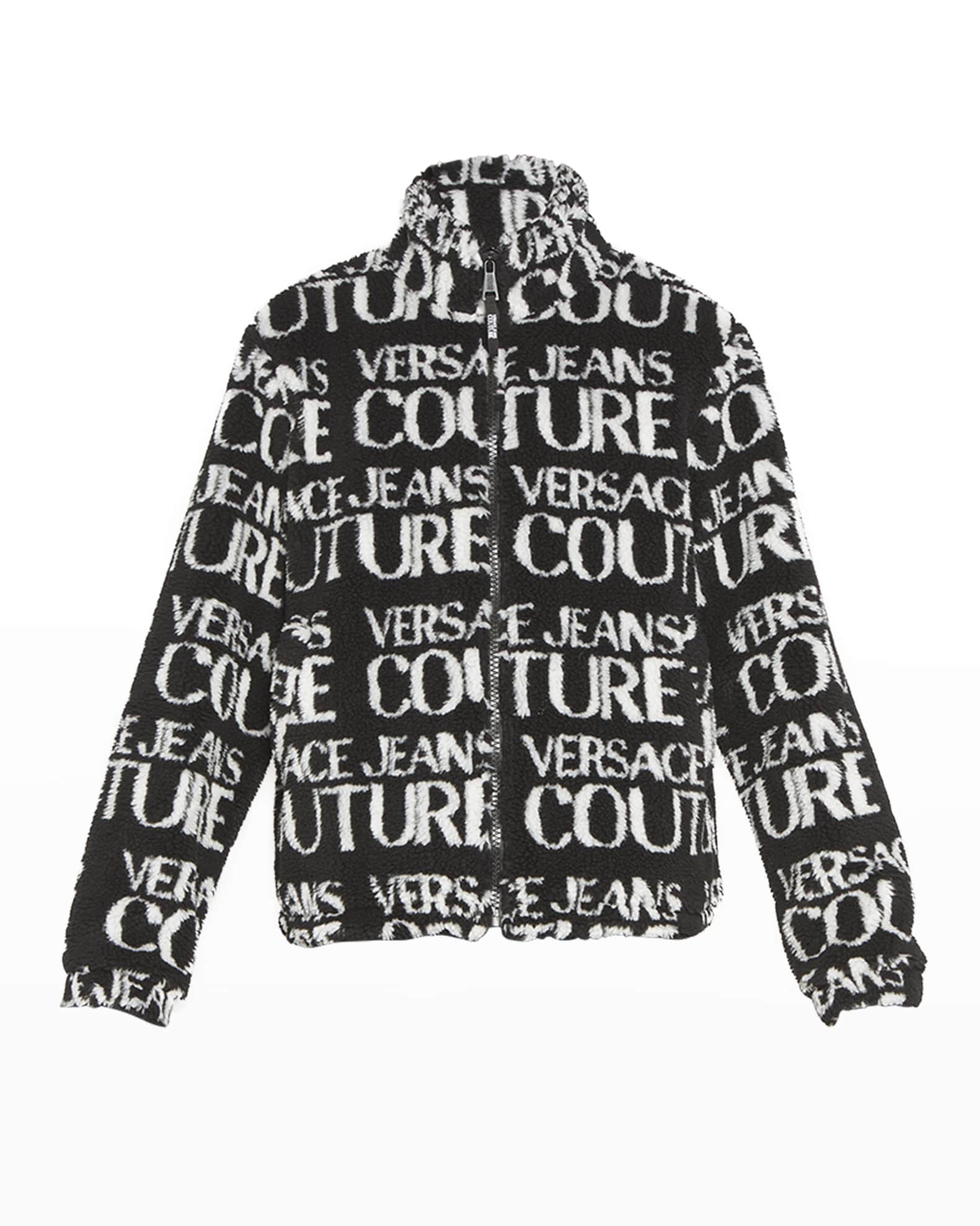 Versace Jeans Couture Men's Logo Mania Fleece Jacket | Neiman Marcus