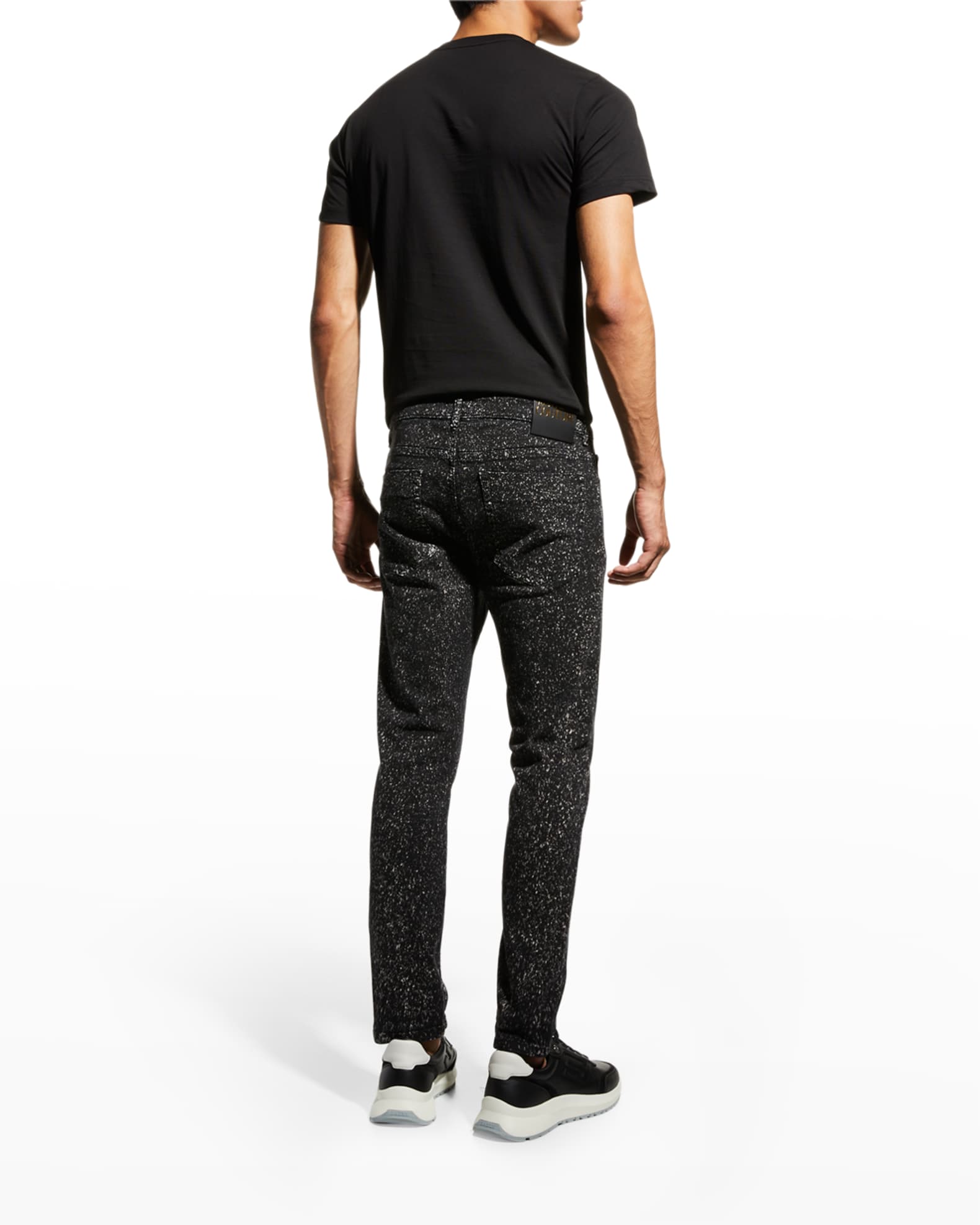 Versace Jeans Couture Men's Bleach-Sprayed Jeans | Neiman Marcus