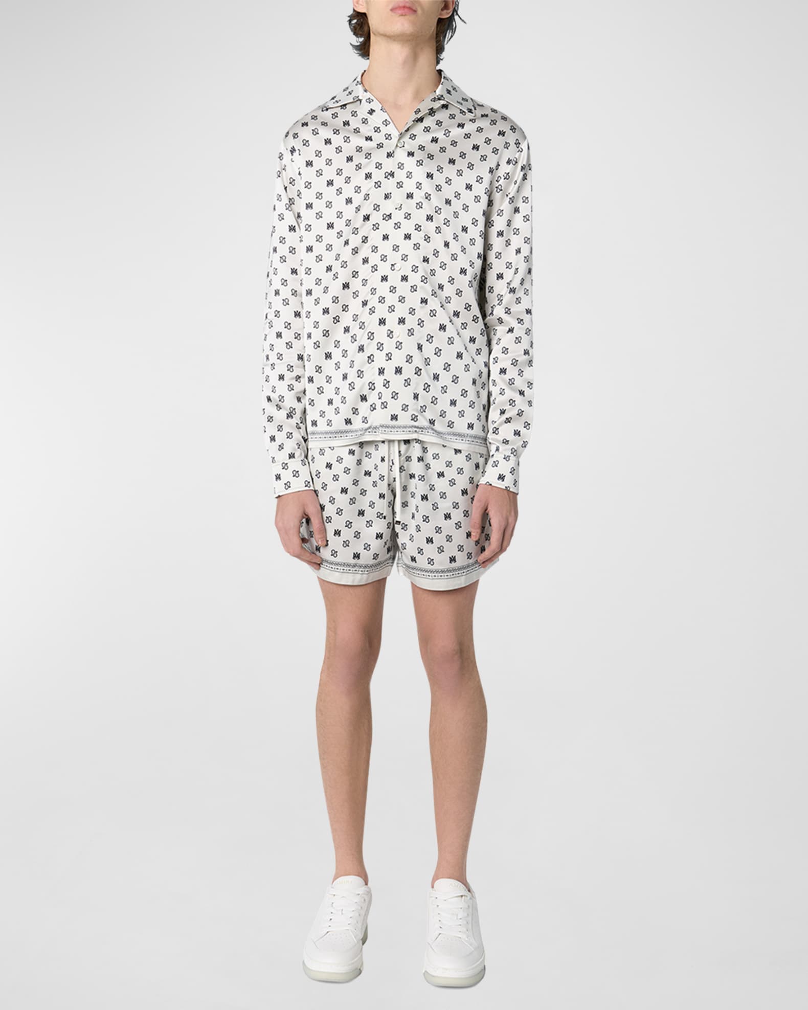 Pop Monogram Damier Knit Mini Shorts - Men - OBSOLETES DO NOT TOUCH