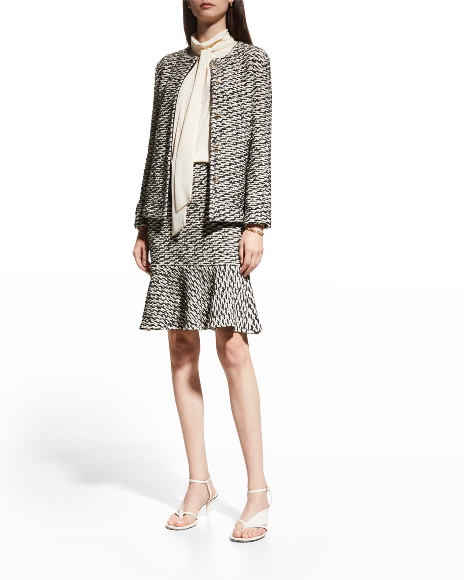 Casper John Boucle MA-1/ブークレMA-1 St. John Boucle Tweed Jacket