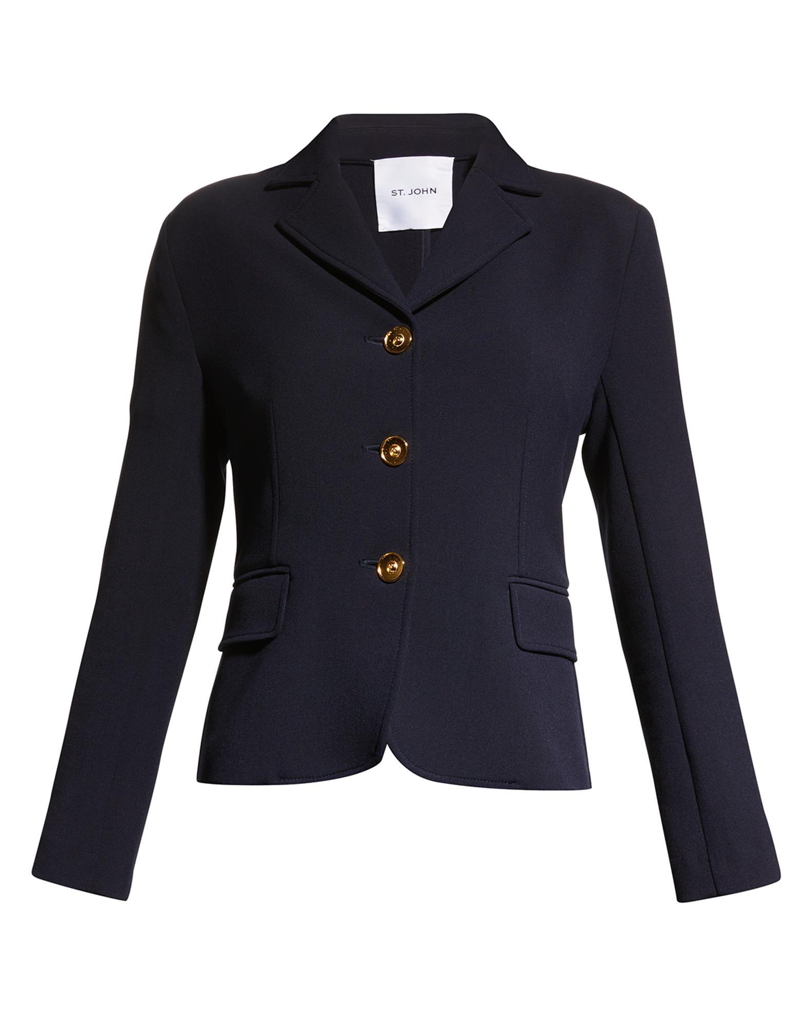 Heritage Lined Printed Stretch Deco Crepe Jacket