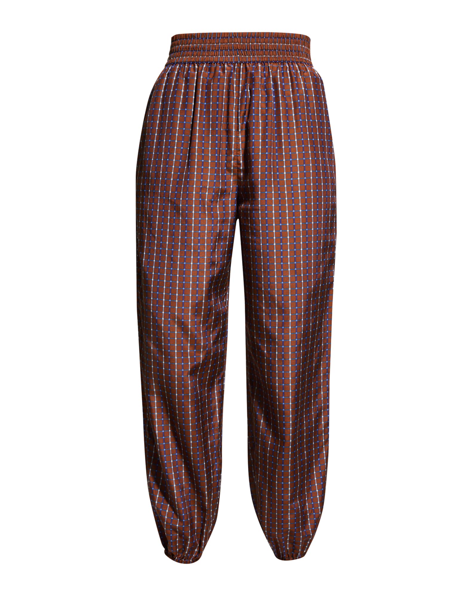 Dotted Windowpane Printed Ankle Pants 1