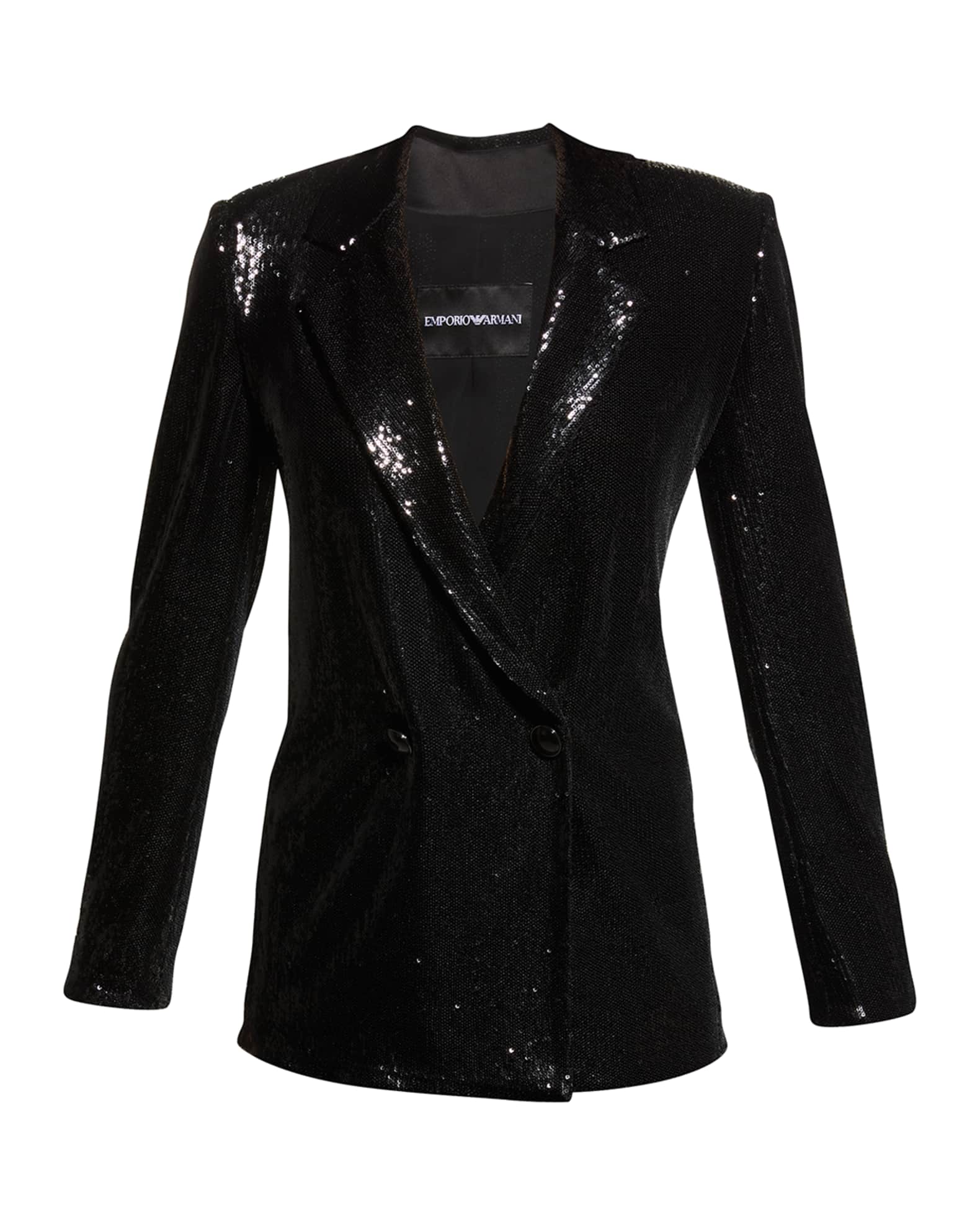 Emporio Armani SnapFront Sequin Blazer Neiman Marcus