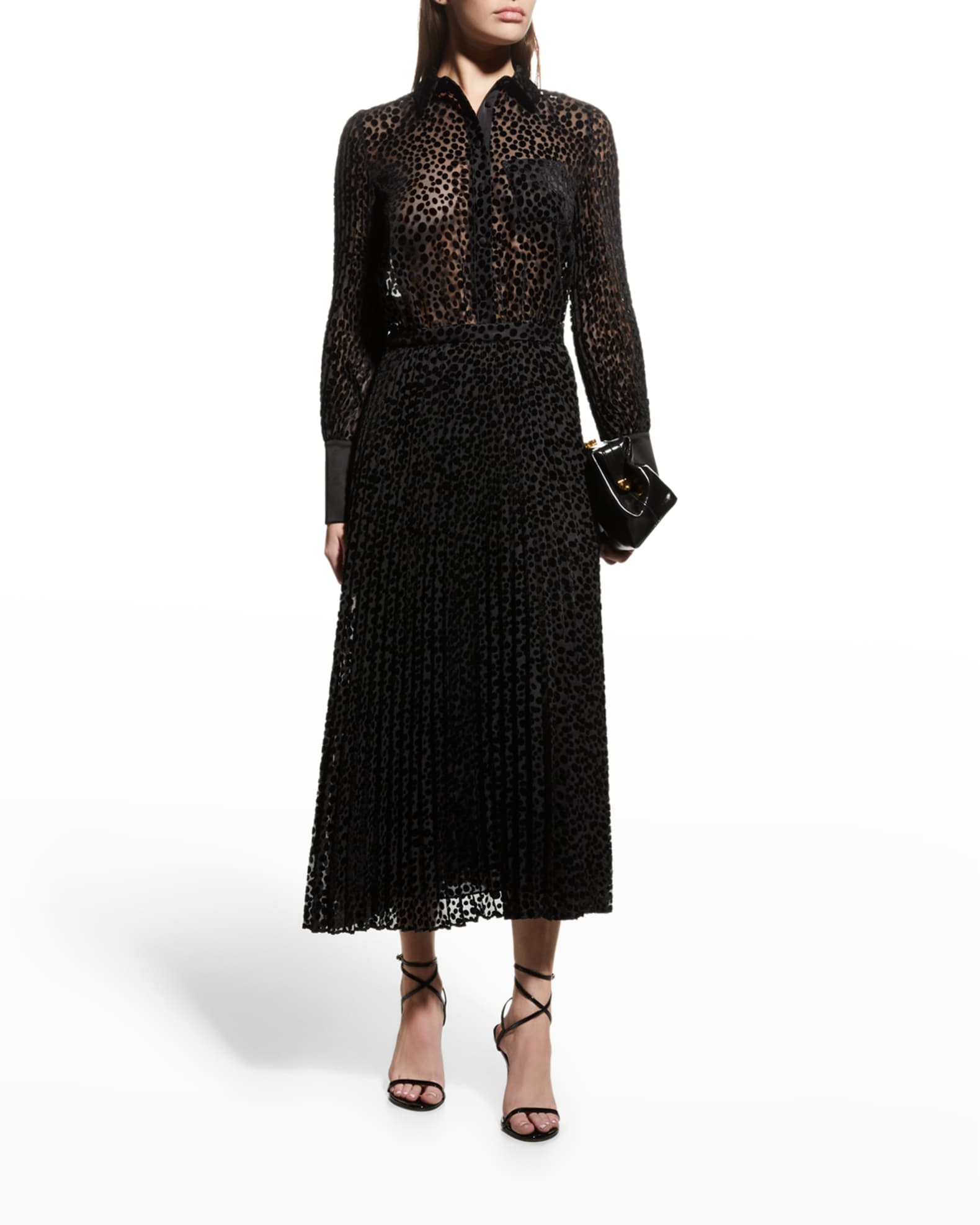 Introducir 91+ imagen emporio armani pleated flocked velvet maxi dress