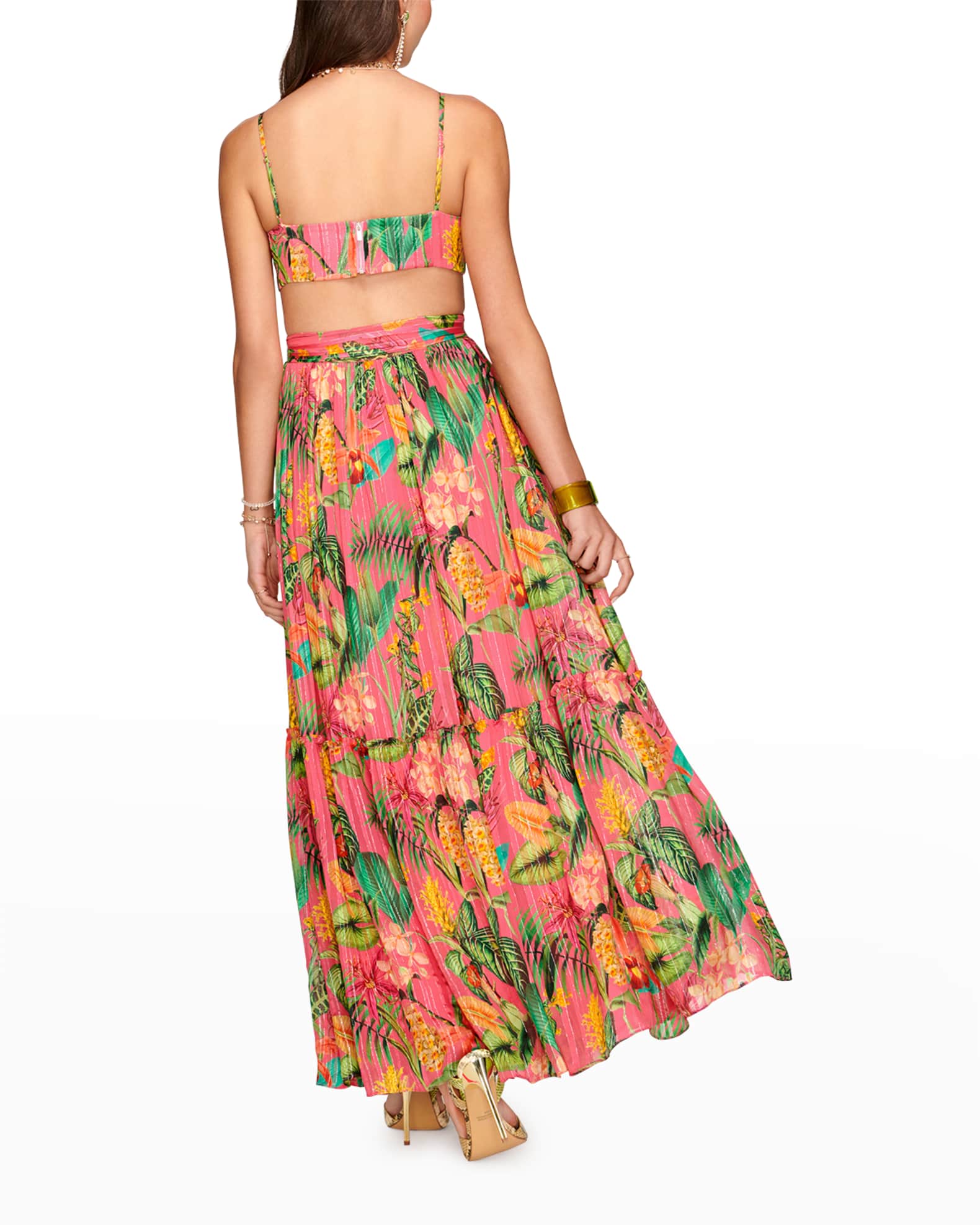 Ramy Brook Tulum Tropical Side Cut-Out Maxi Dress | Neiman Marcus
