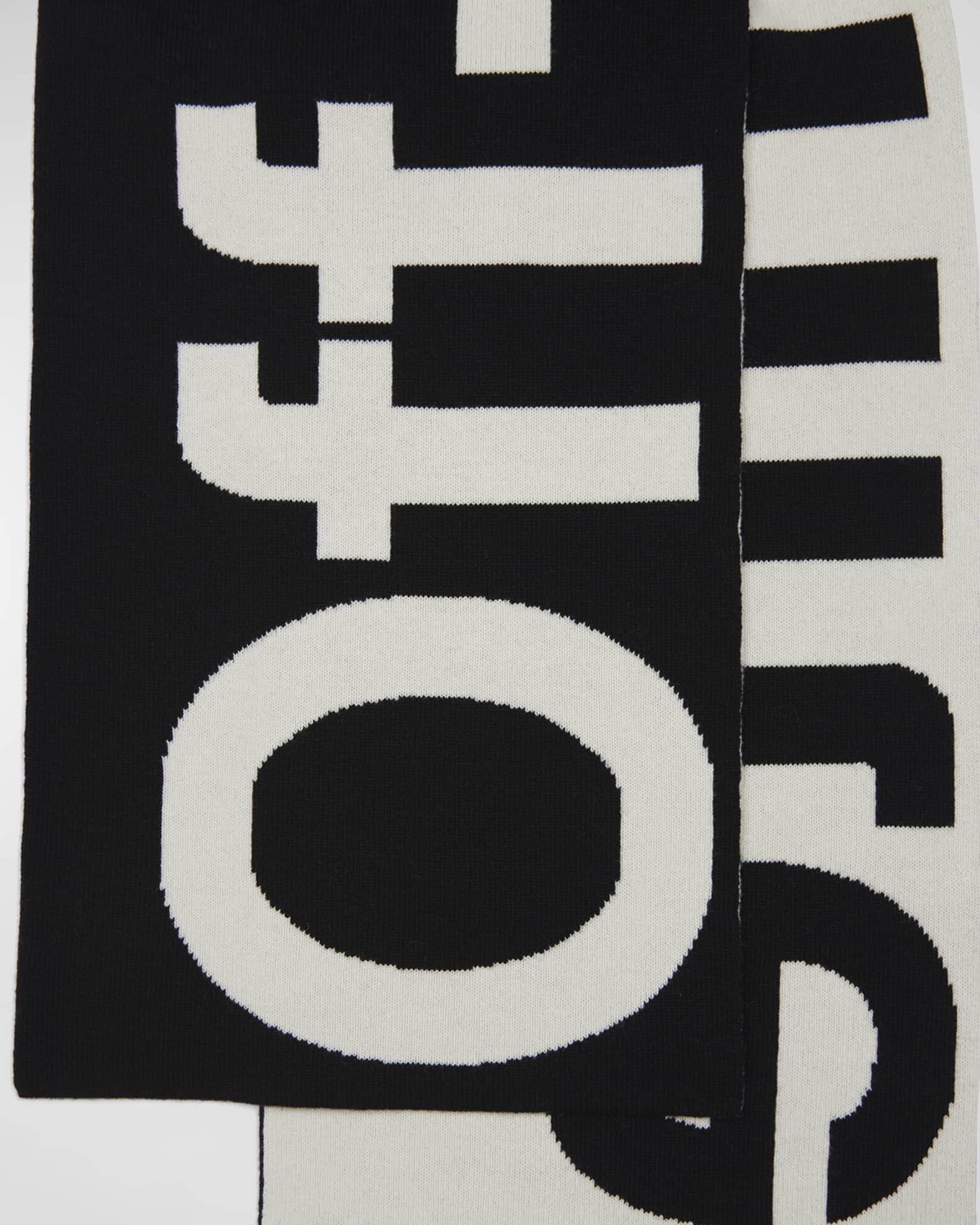 Off-White Beige Wool Scarf