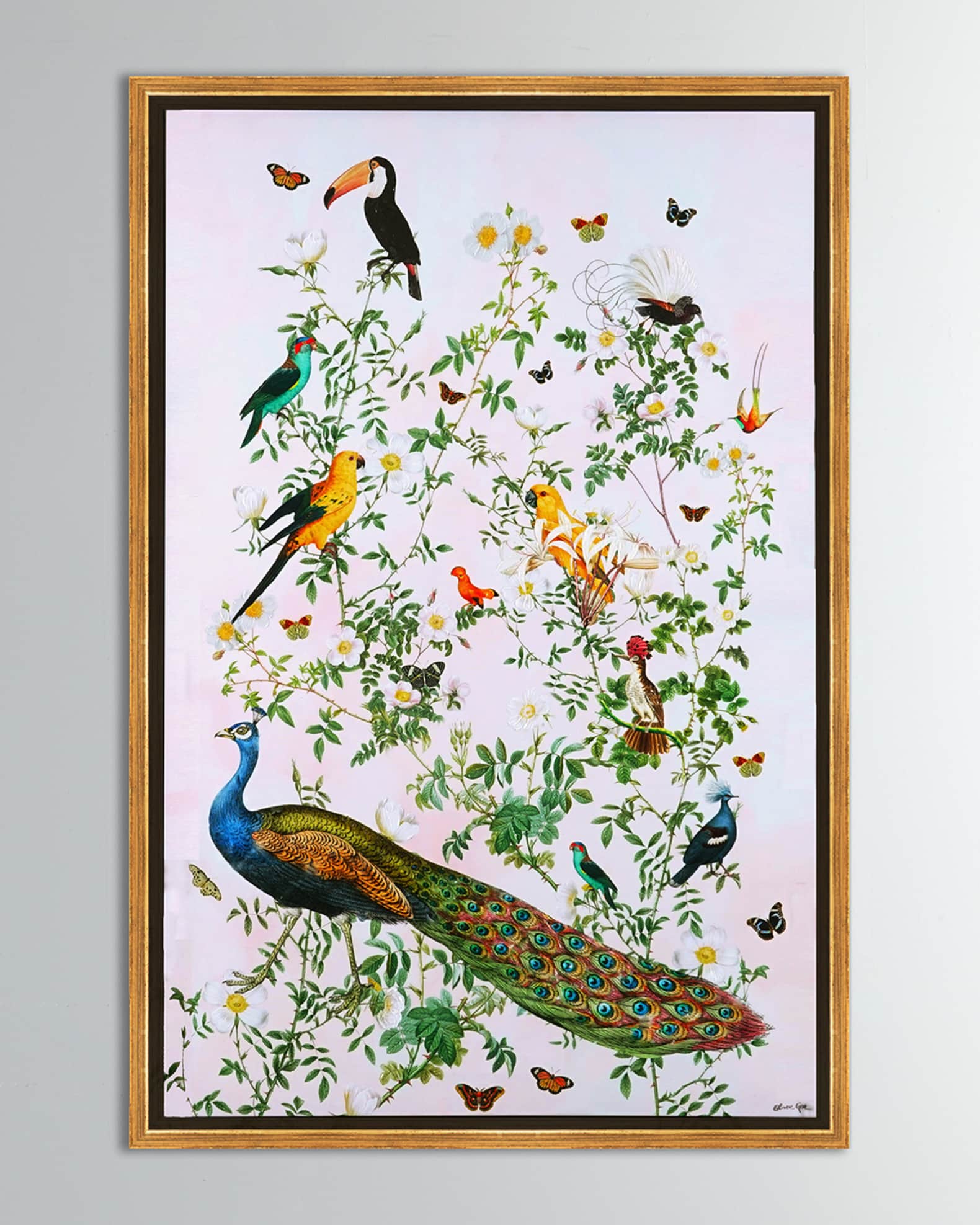 "Wildlife Chinoiserie" Giclee on Canvas 0
