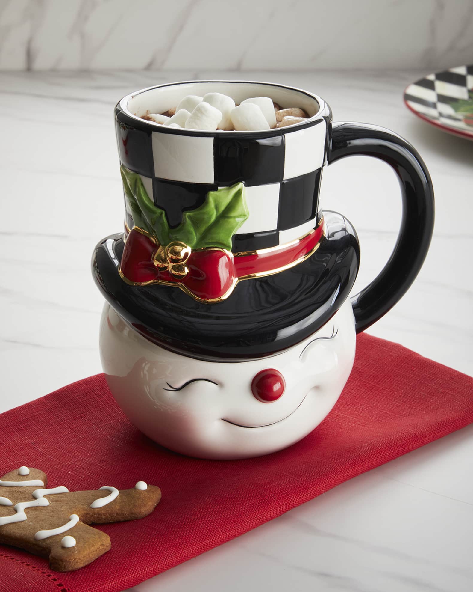 MacKenzieChilds Snowman Mug Neiman Marcus