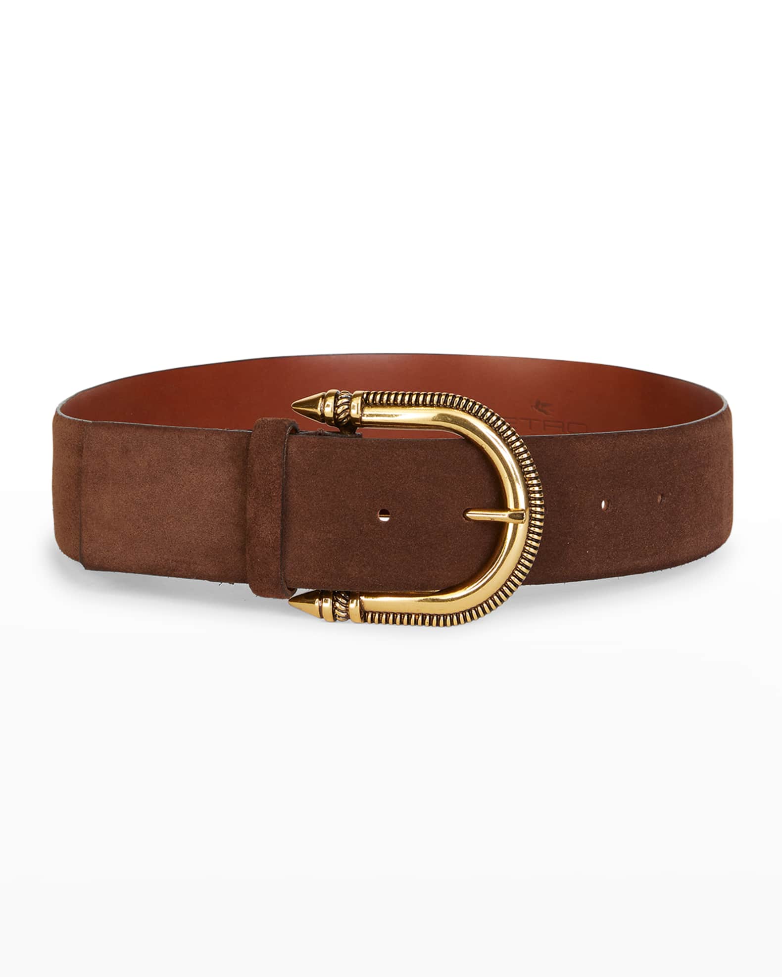 Kim & Co. Metallic Suede Buckle Elastic Belt main image 1