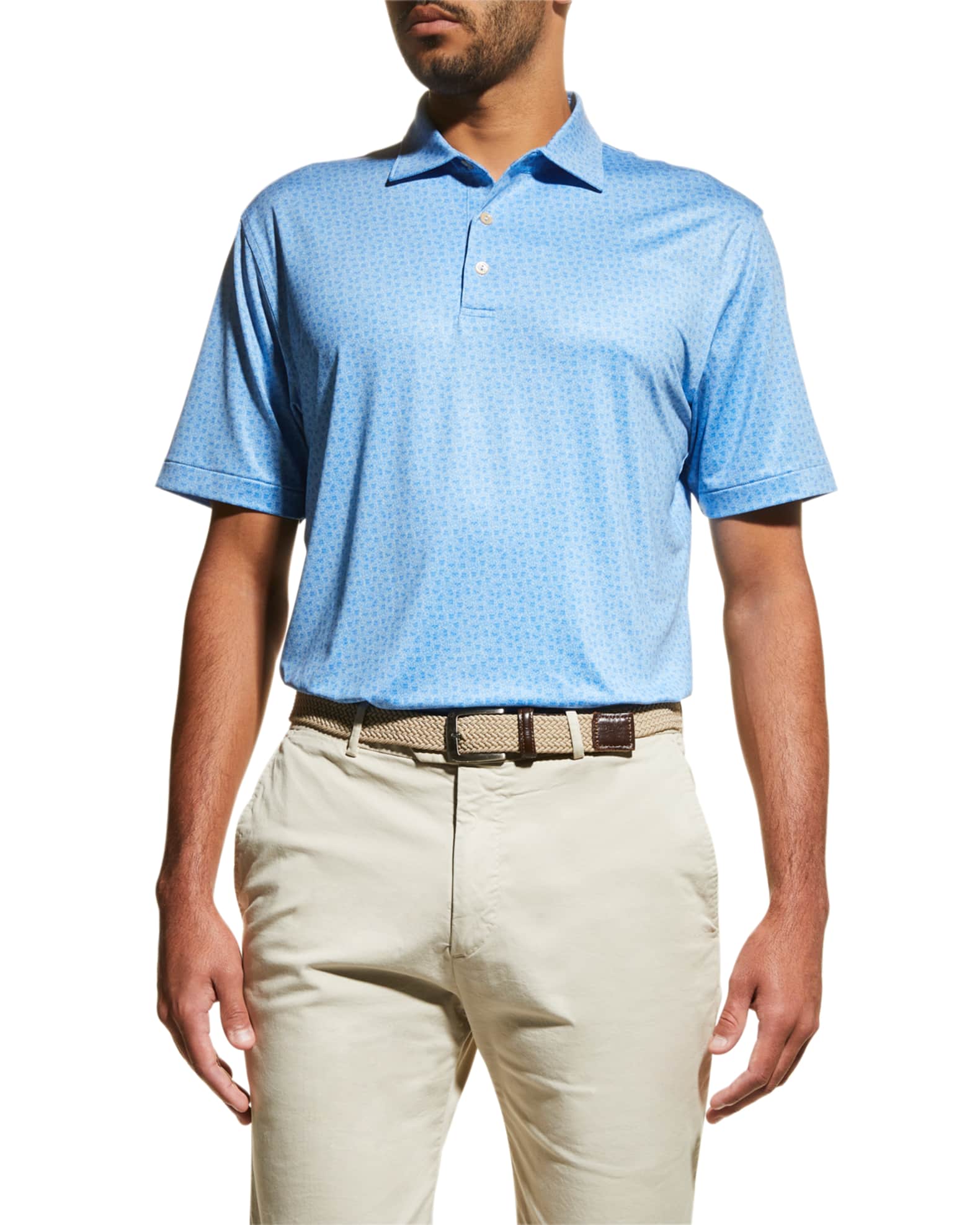 Peter Millar Men's Knock Out Performance Jersey Polo Shirt Neiman Marcus