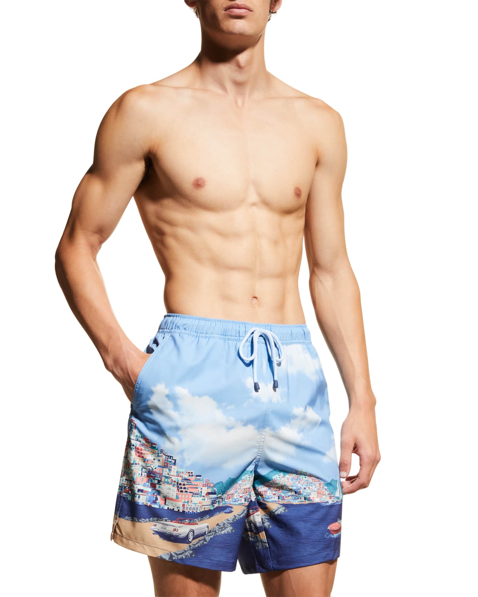 Peter Millar Men's Road To Riviera Swim Trunks Neiman Marcus