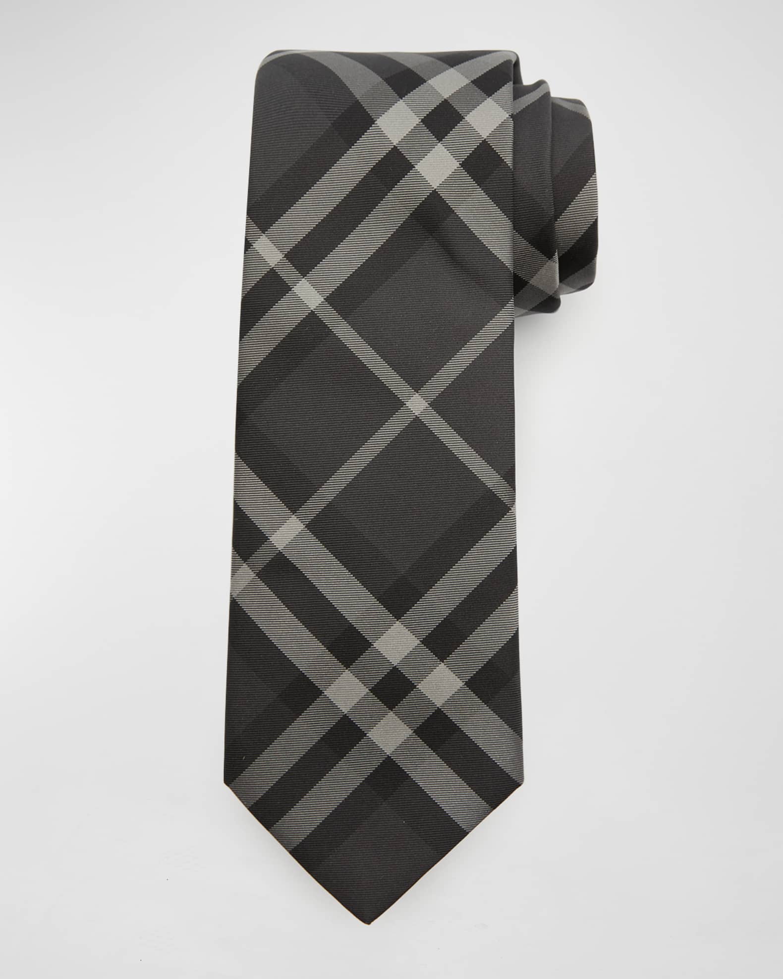 Manston check silk tie sales