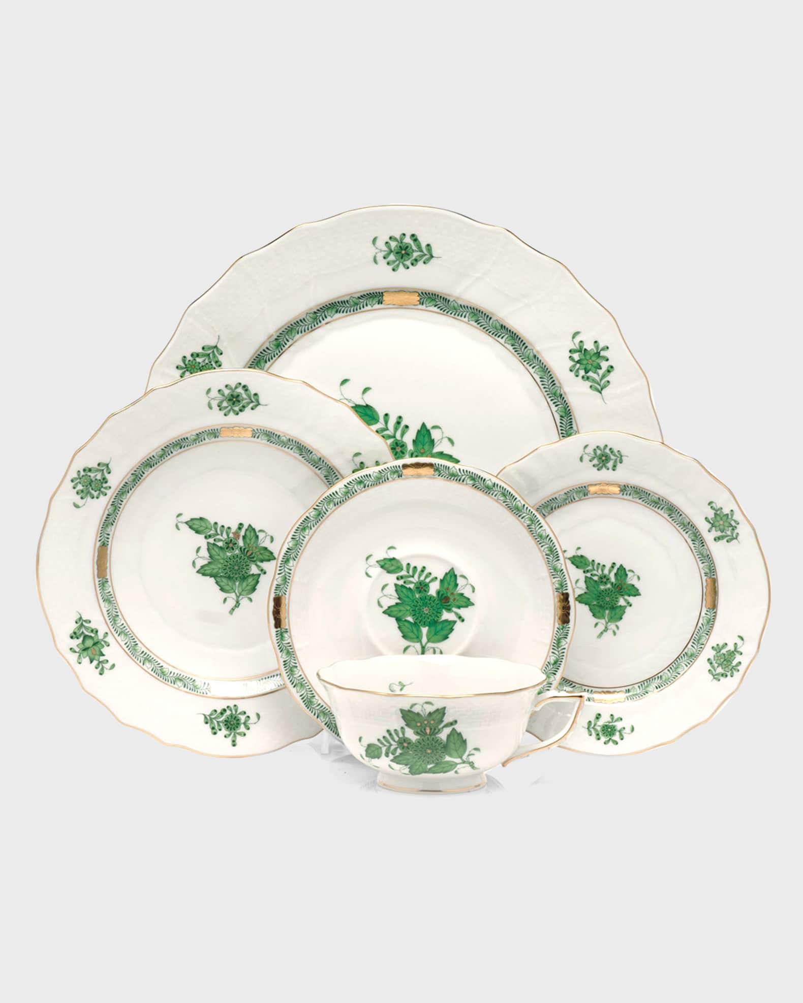 Green Chinese Bouquet Salad Plate 1