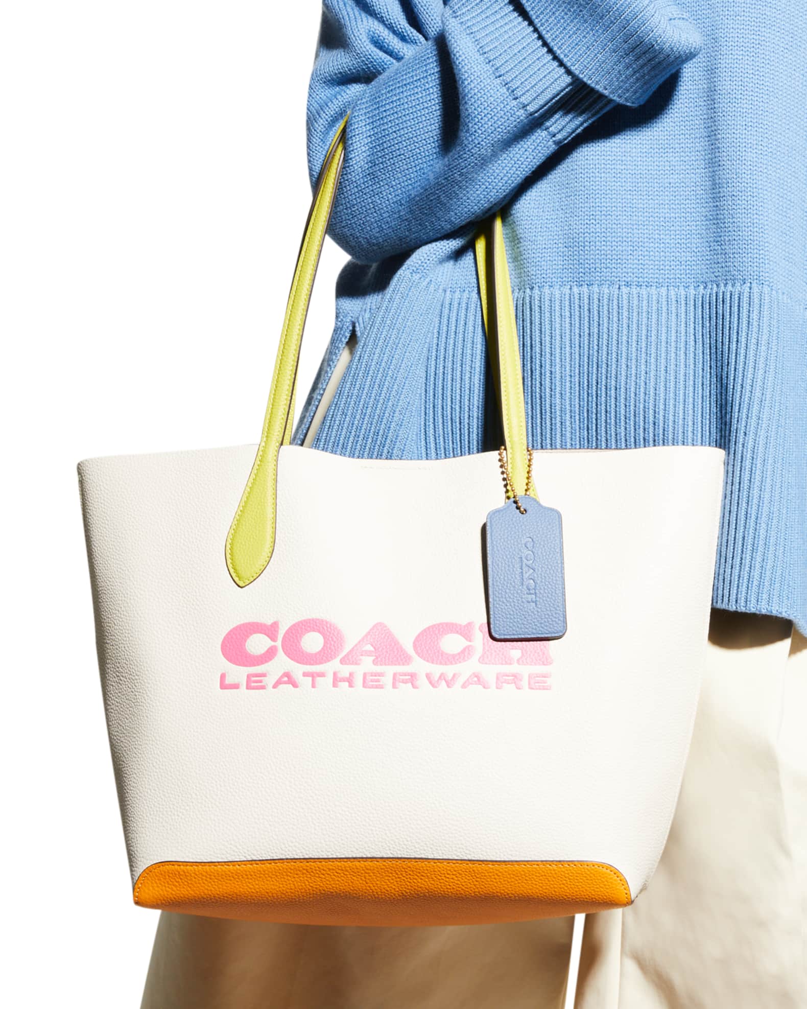 Coach Kia Colorblock Leather Tote Bag Neiman Marcus