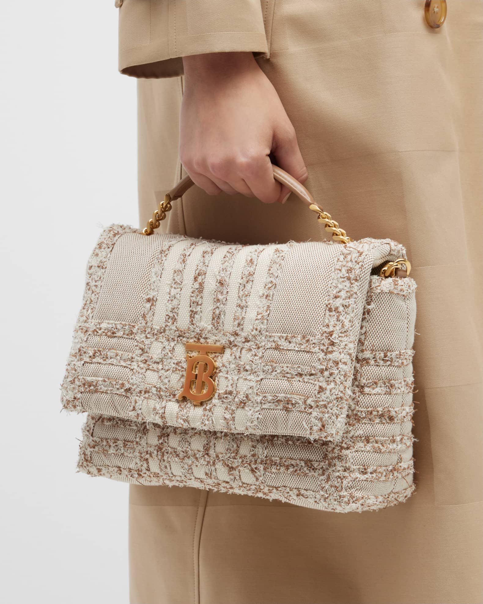 Burberry Lola Small Needle Punch Check Crossbody Bag Neiman Marcus