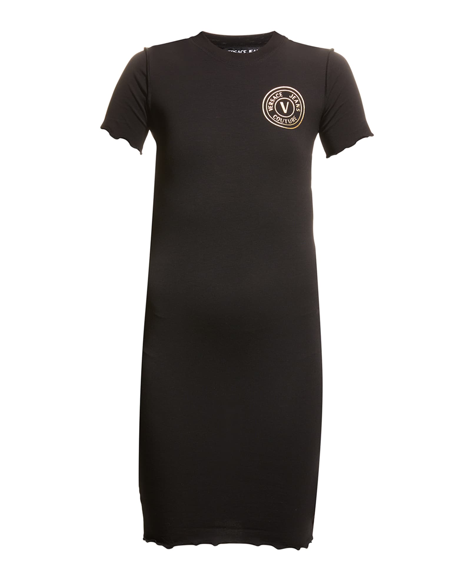 Versace Jeans Couture Emblem Mini Shirt Dress | Neiman Marcus