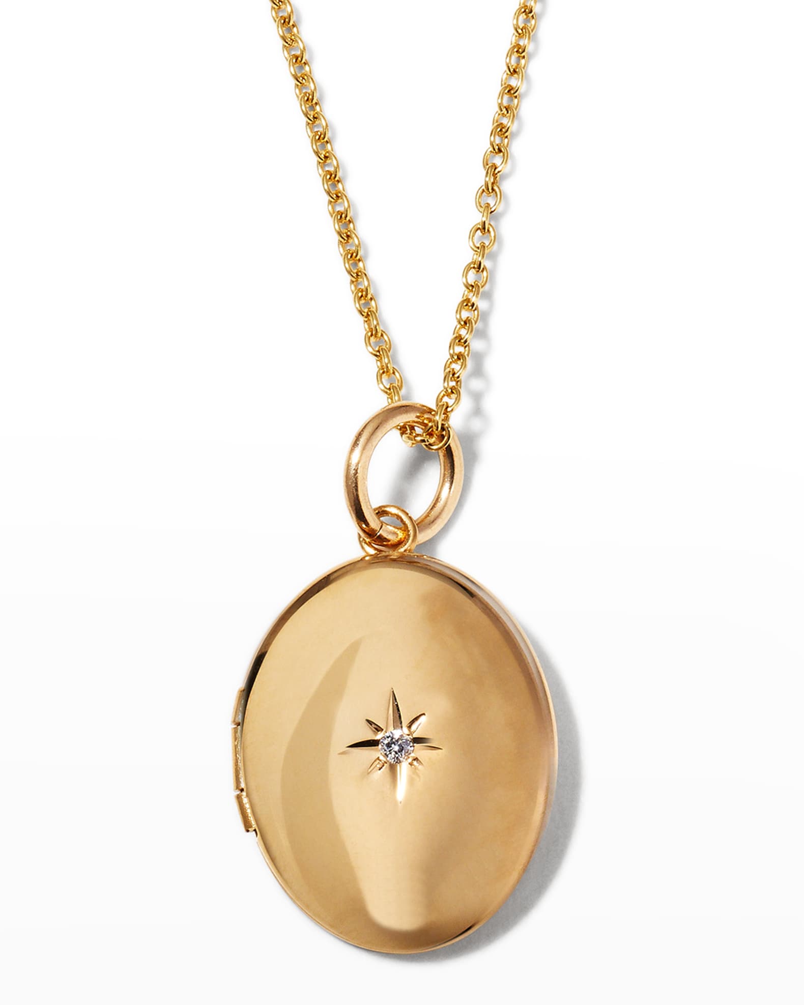 Alana 14K Gold Diamond Locket Necklace 0