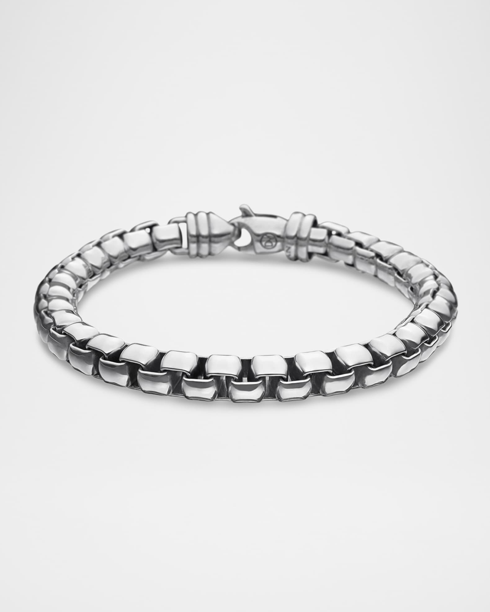 David Yurman Men s Box Chain Bracelet in Silver 7mm Neiman Marcus
