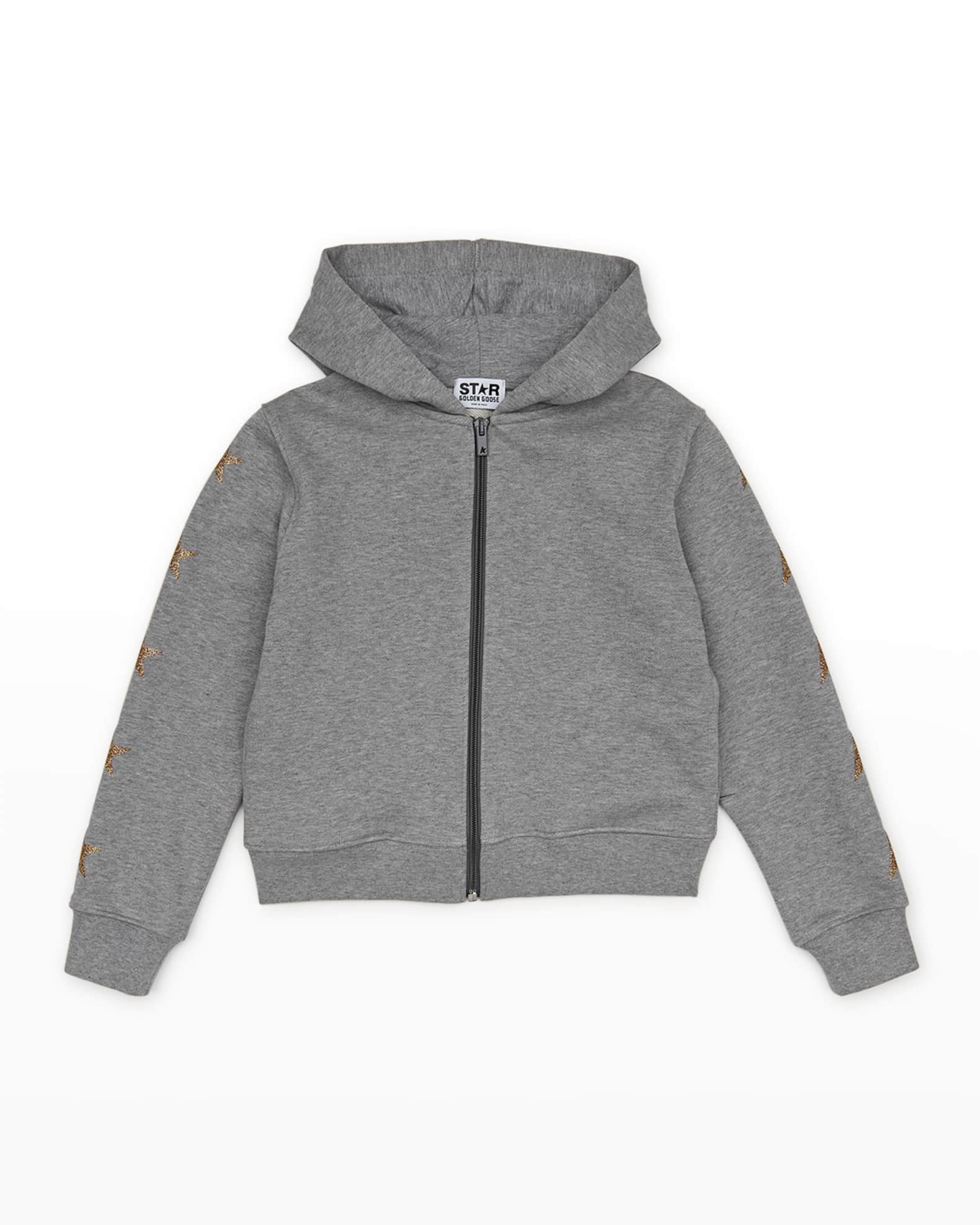 Girl's Star Zip Up Hoodie, Size 4-10 0