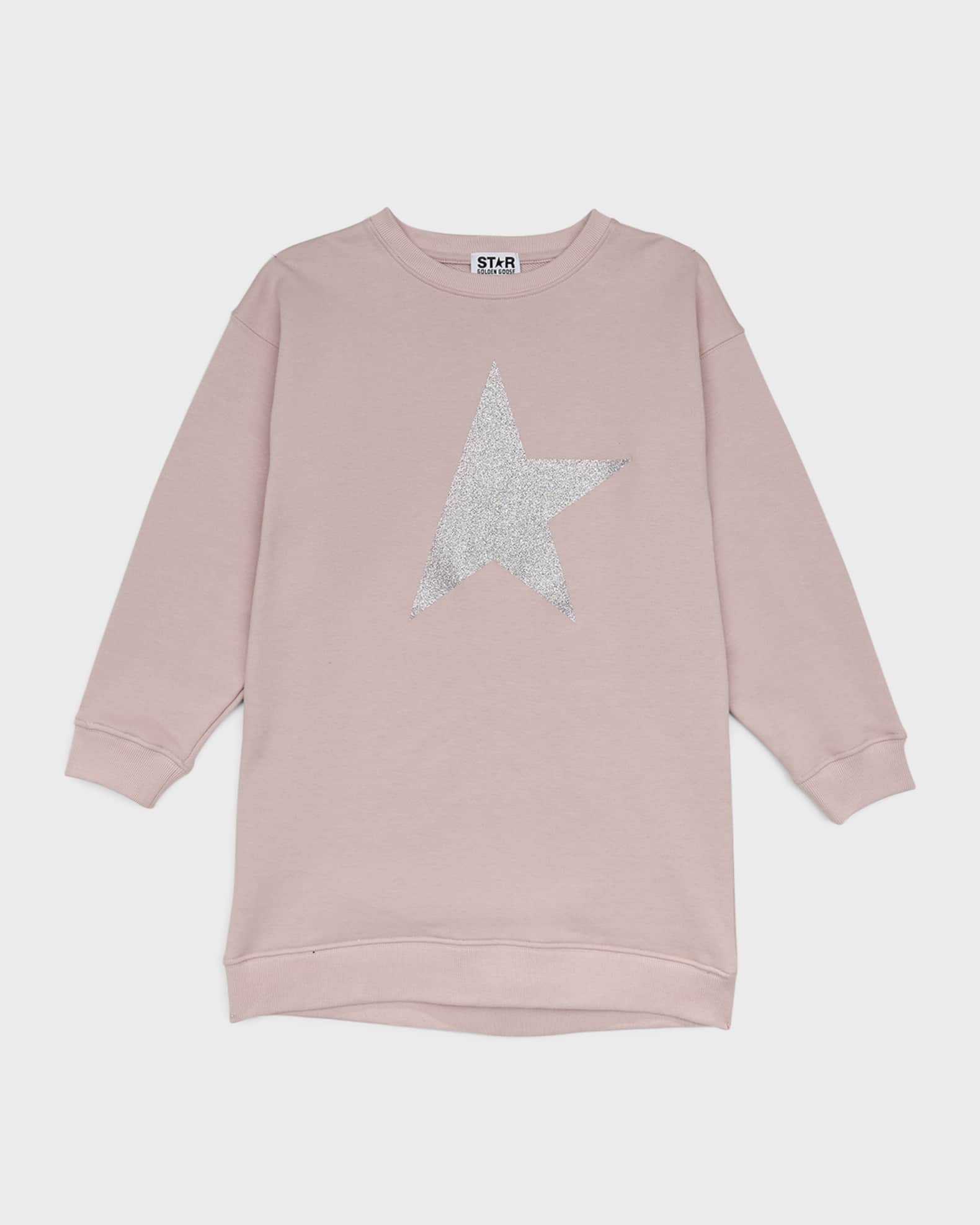 Kid's Cropped Top Pink Technical Jersey with Faded Toile de Jouy
