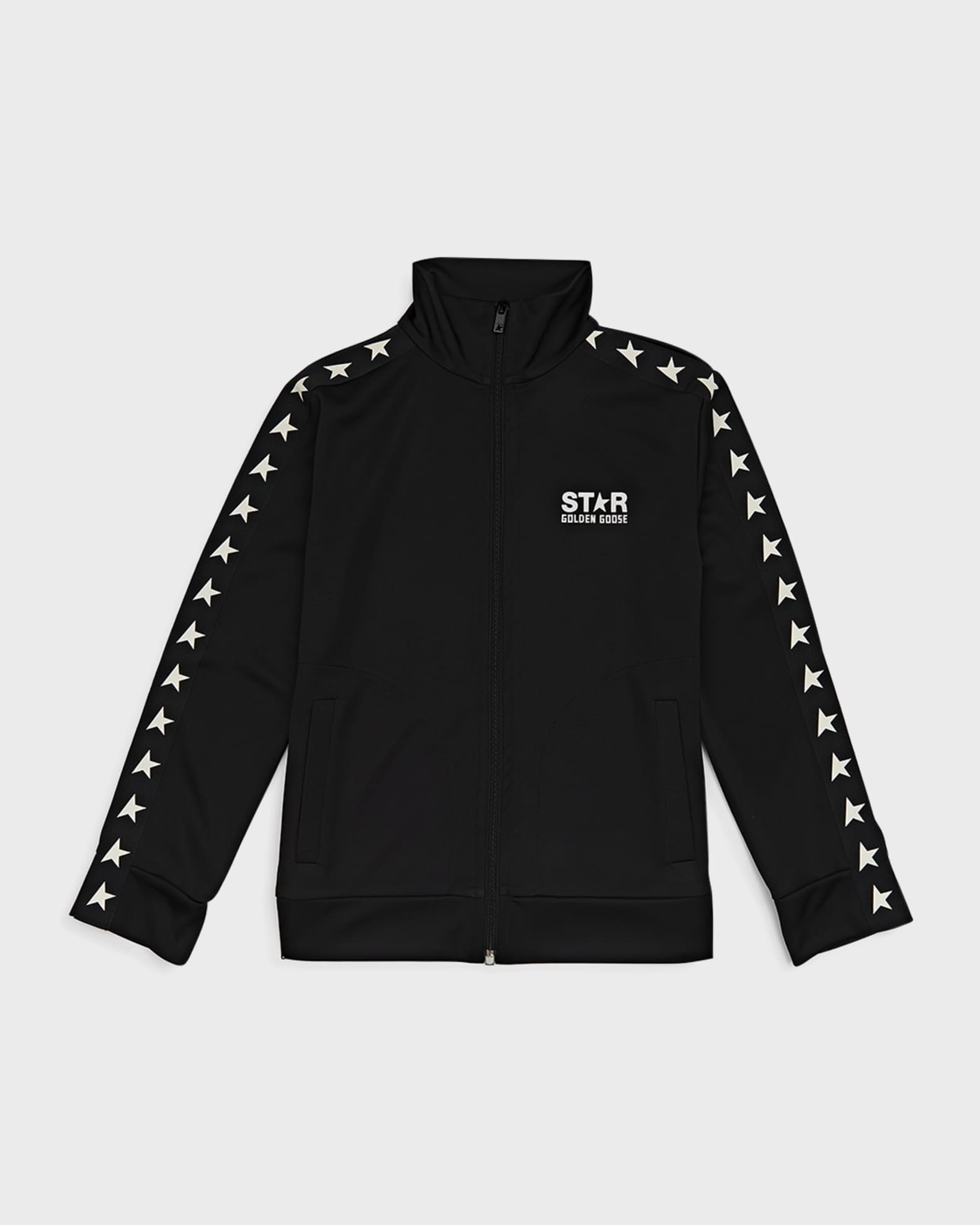 Boy's Zipped Star-Printed Track Jacket, Size 4-10 0