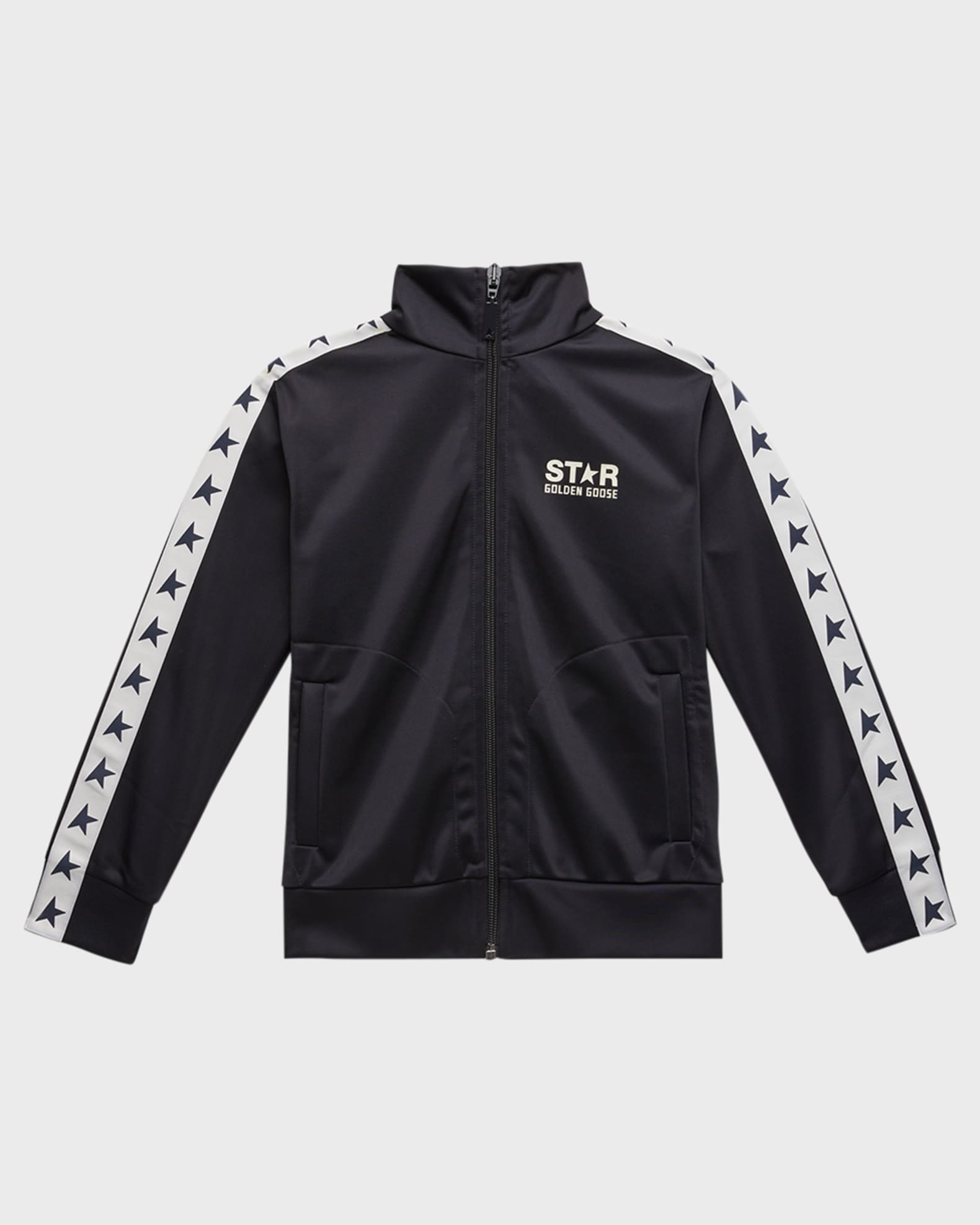 Golden Goose Boy's Zipped Star-Printed Track Jacket, Size 4-10